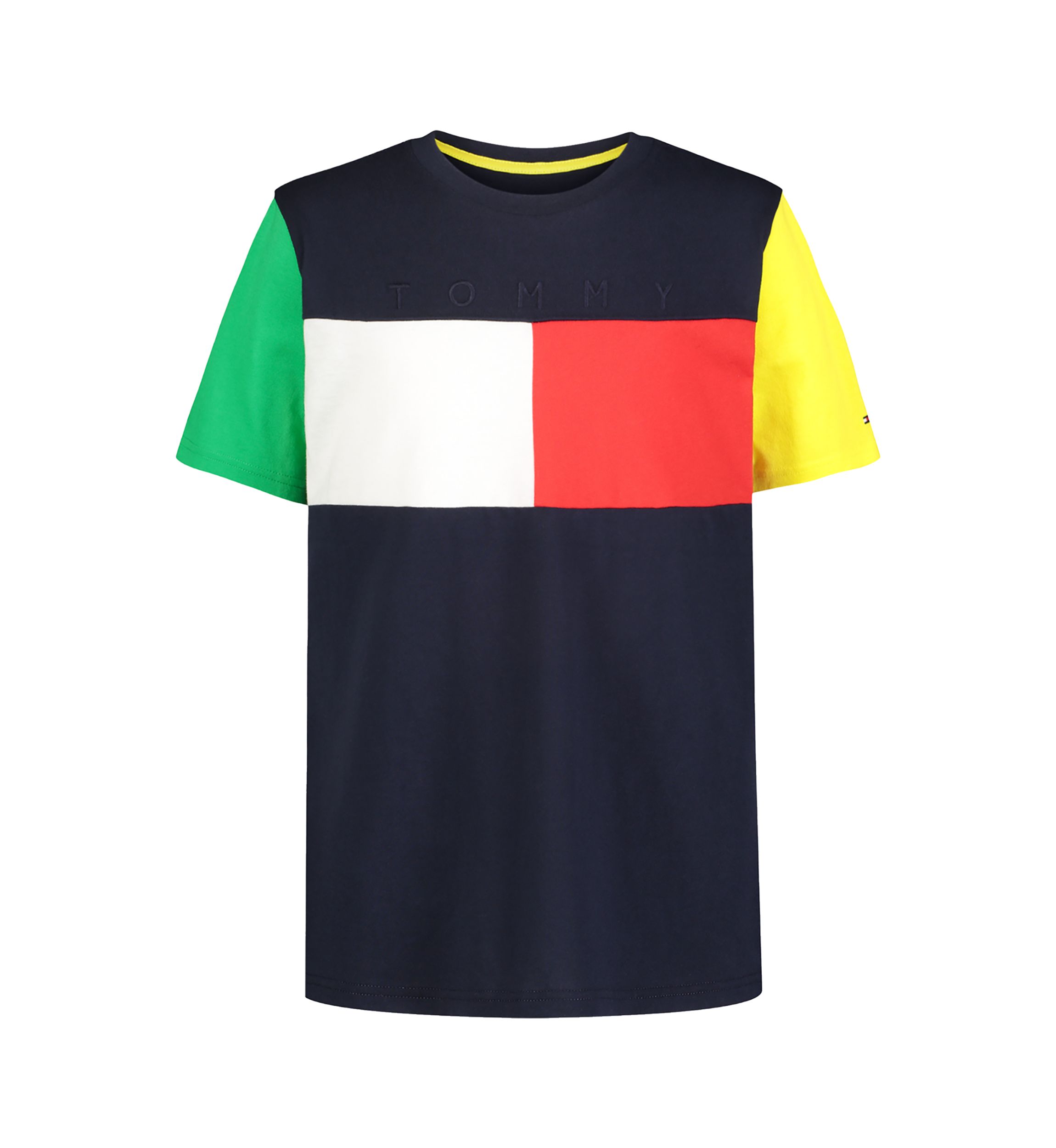 Boys 8-20 Flag Block Short Sleeve T-Shirt
