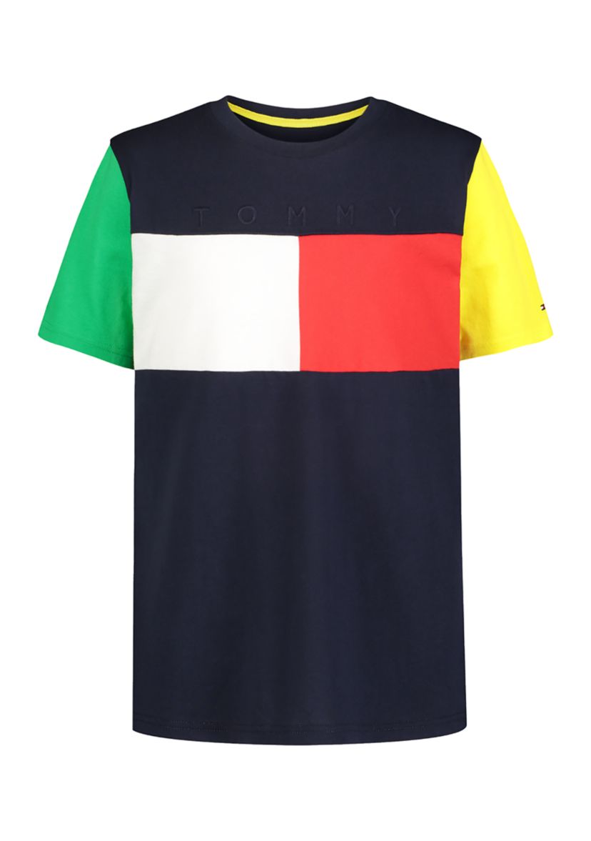 Boys 8-20 Flag Block Short Sleeve T-Shirt