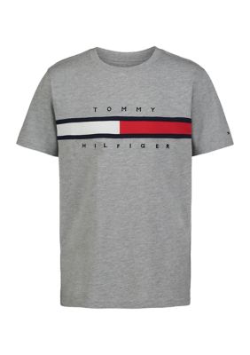 Tommy Hilfiger Boys 2-7 New Signature Logo Heather Graphic T-Shirt, Grey