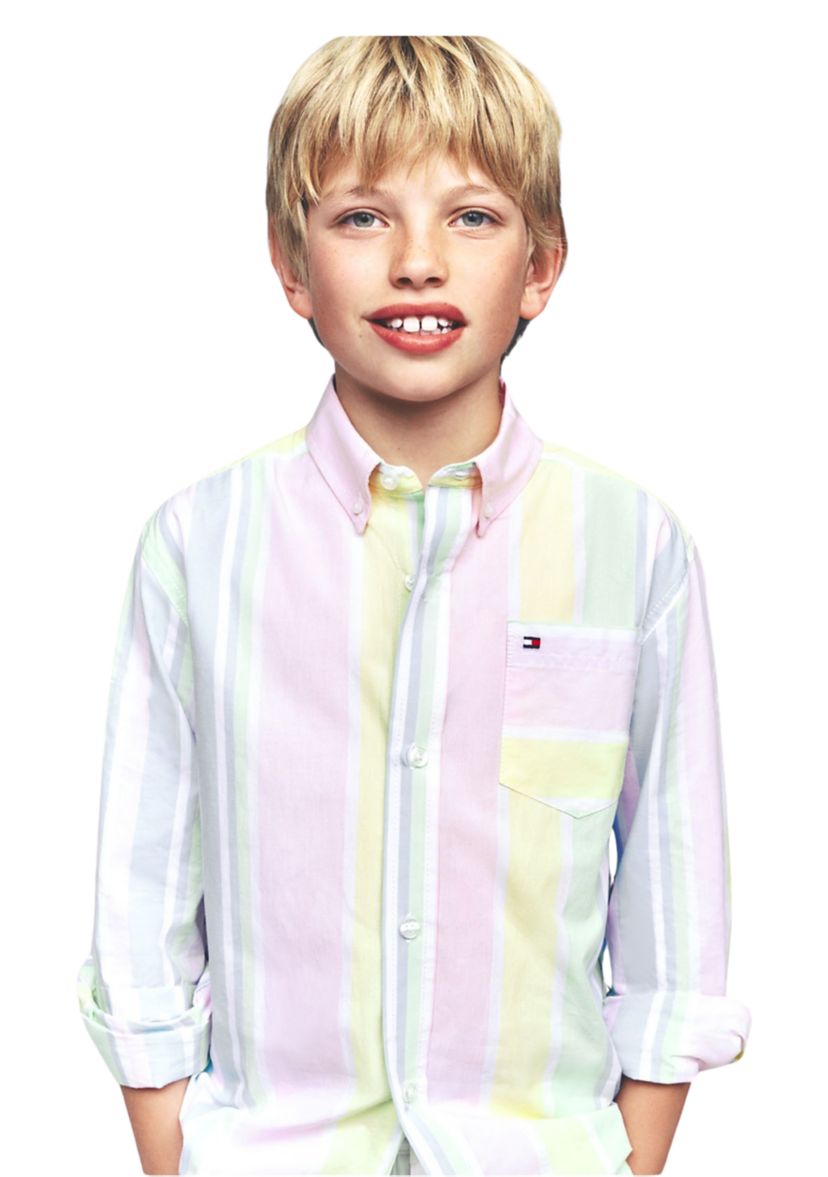 Boys 8-20 Prep Stripe Woven Button Down Shirt