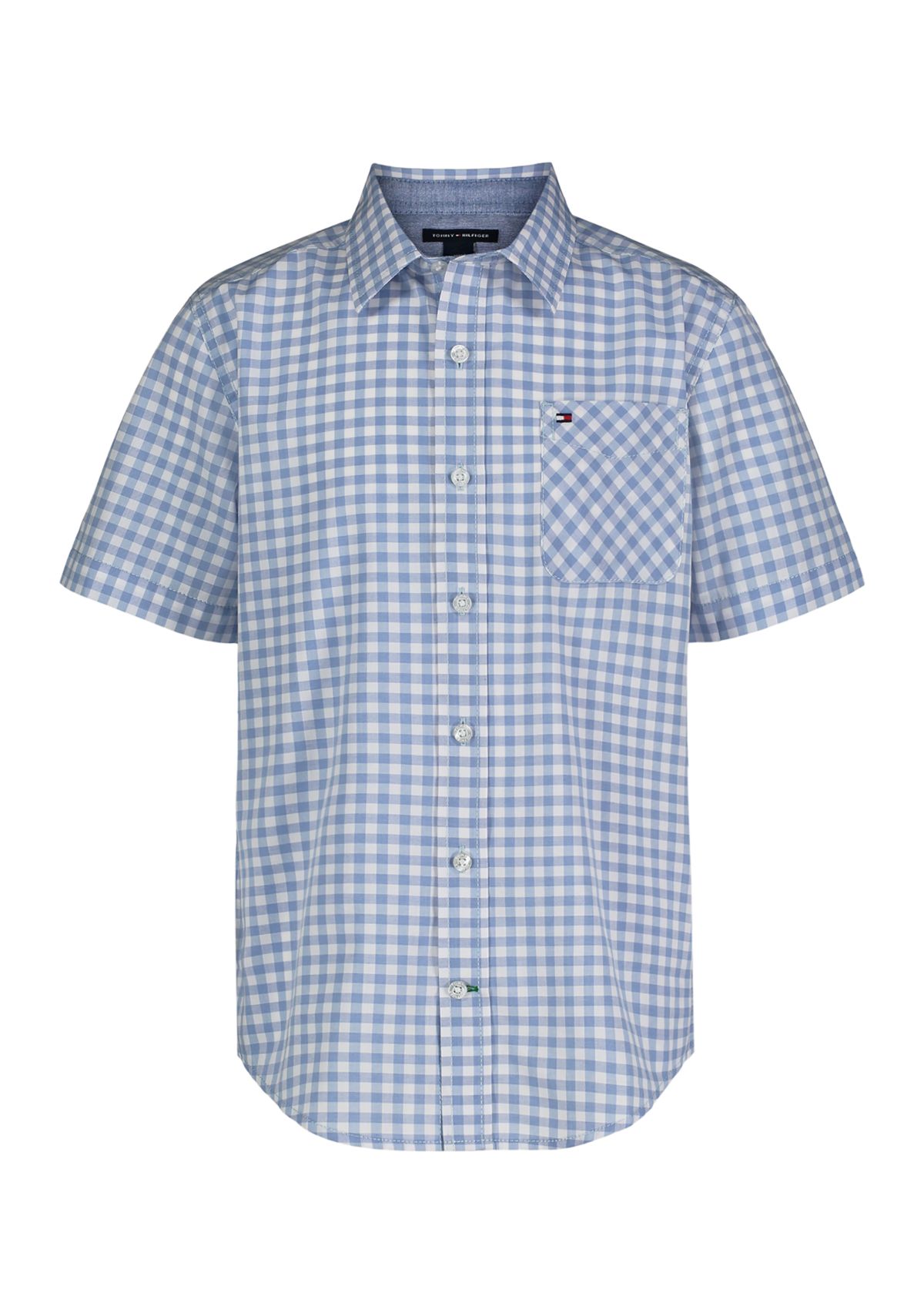 Boys 8-20 Short Sleeve Gingham Woven Shirt