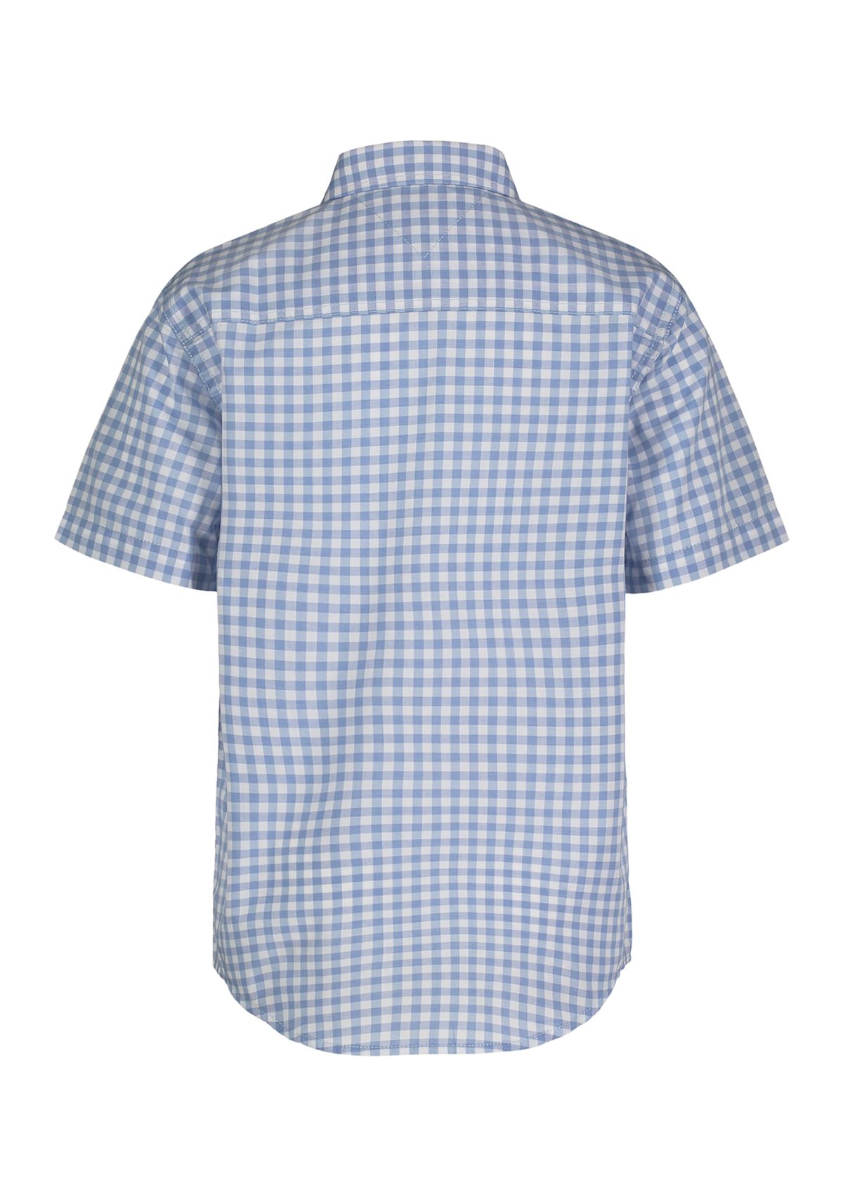 Boys 8-20 Short Sleeve Gingham Woven Shirt