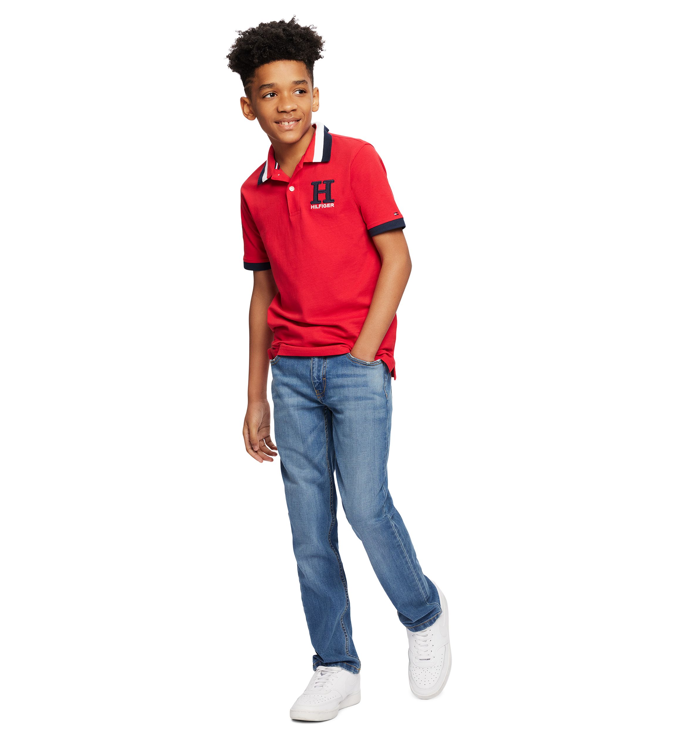 Boys 8-20 Script Logo Polo Shirt