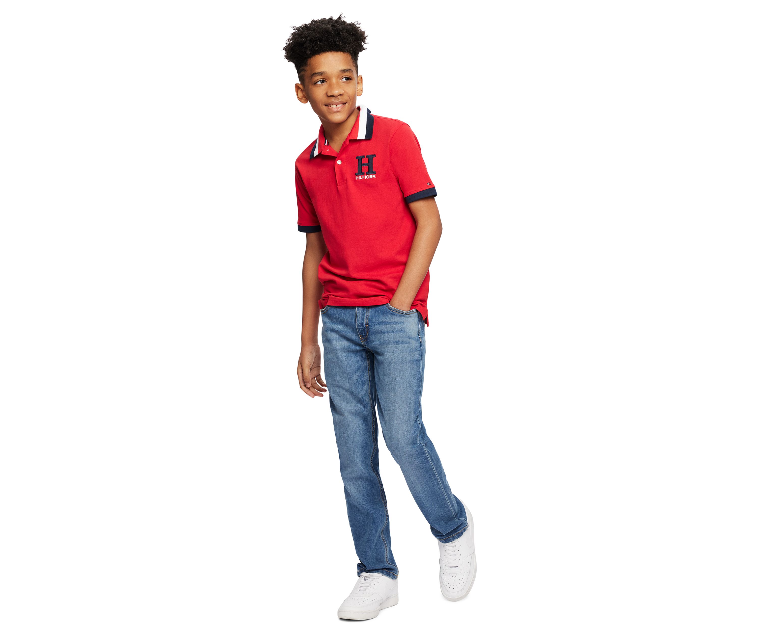 Boys 8-20 Script Logo Polo Shirt