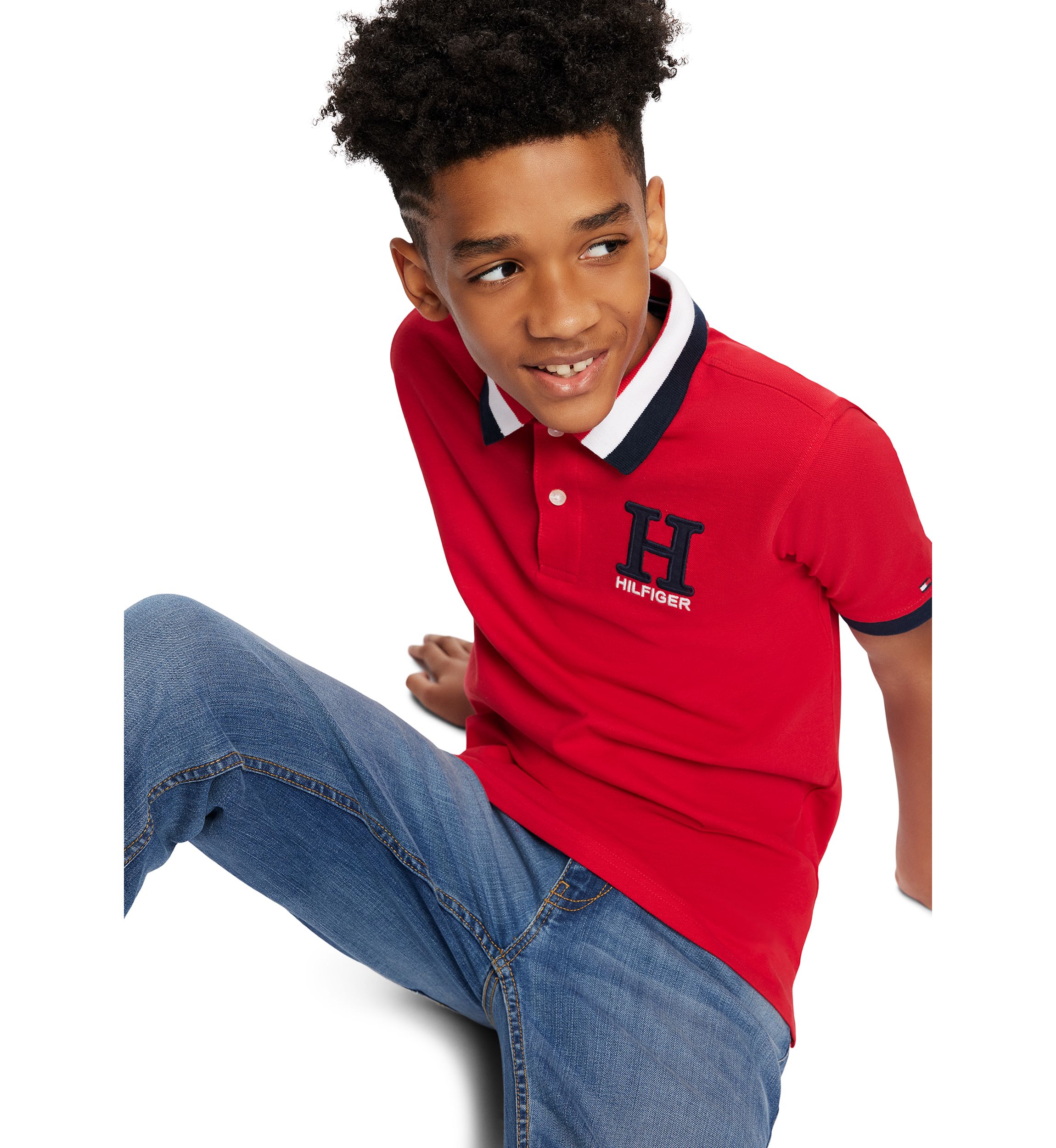 Boys 8-20 Script Logo Polo Shirt
