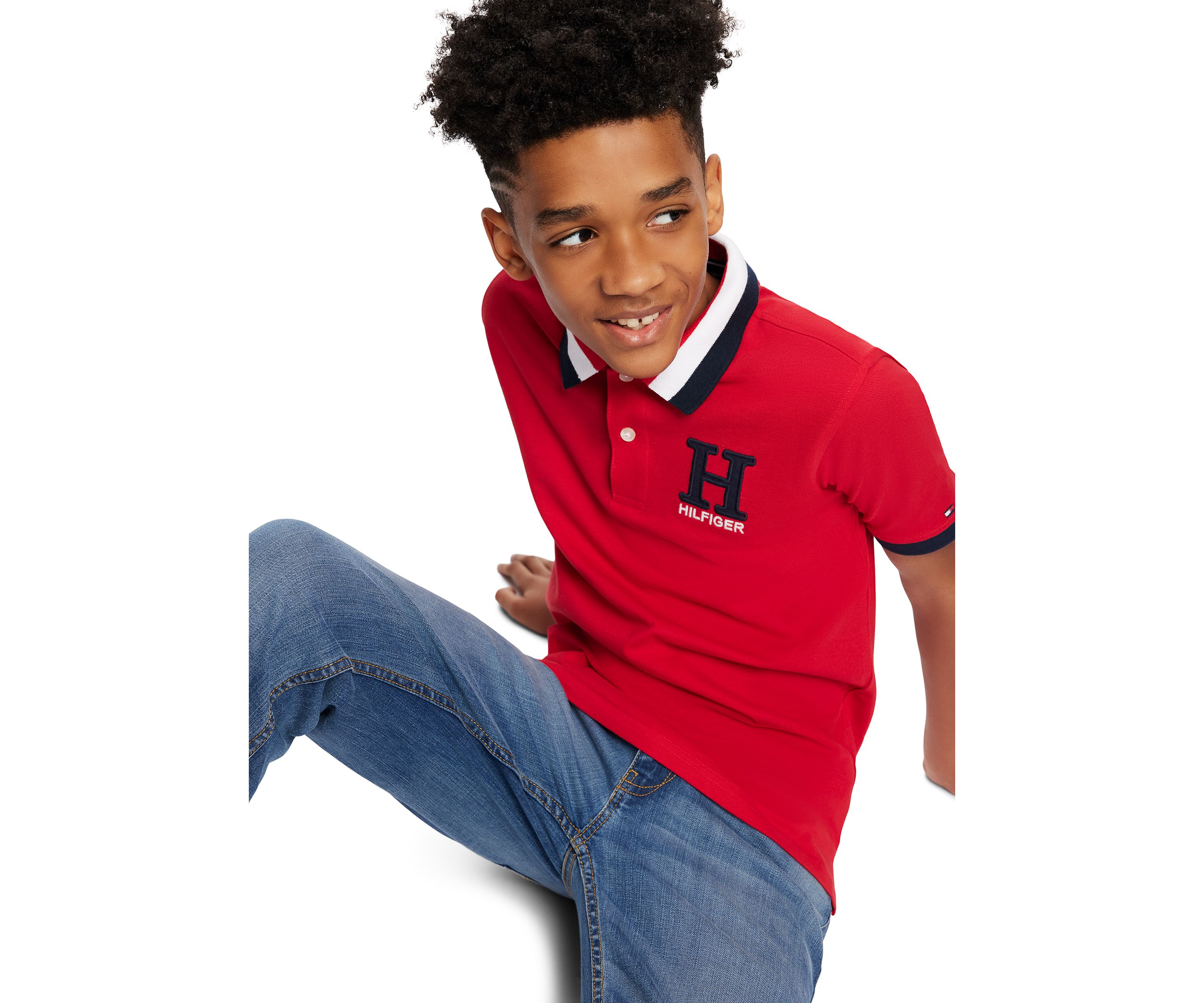 Boys 8-20 Script Logo Polo Shirt