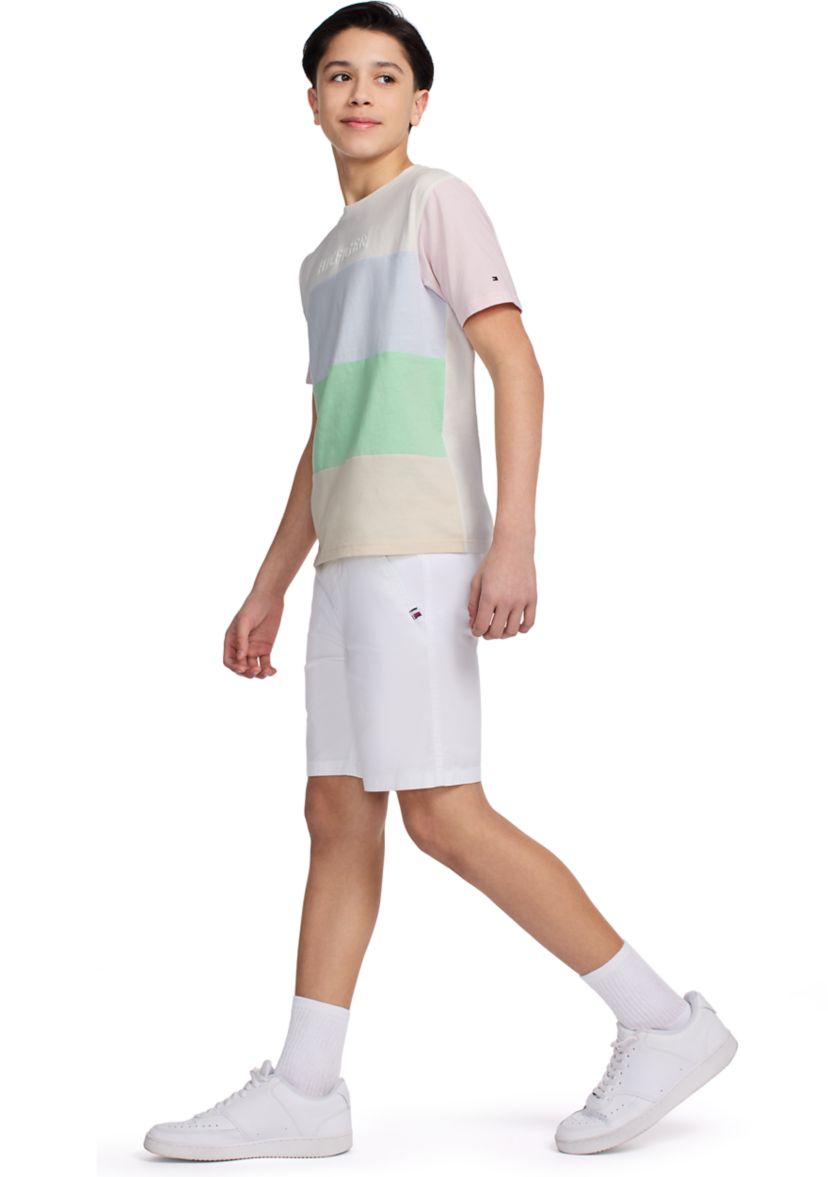Boys 8-20 Horizontal Pieced Stripe T-Shirt