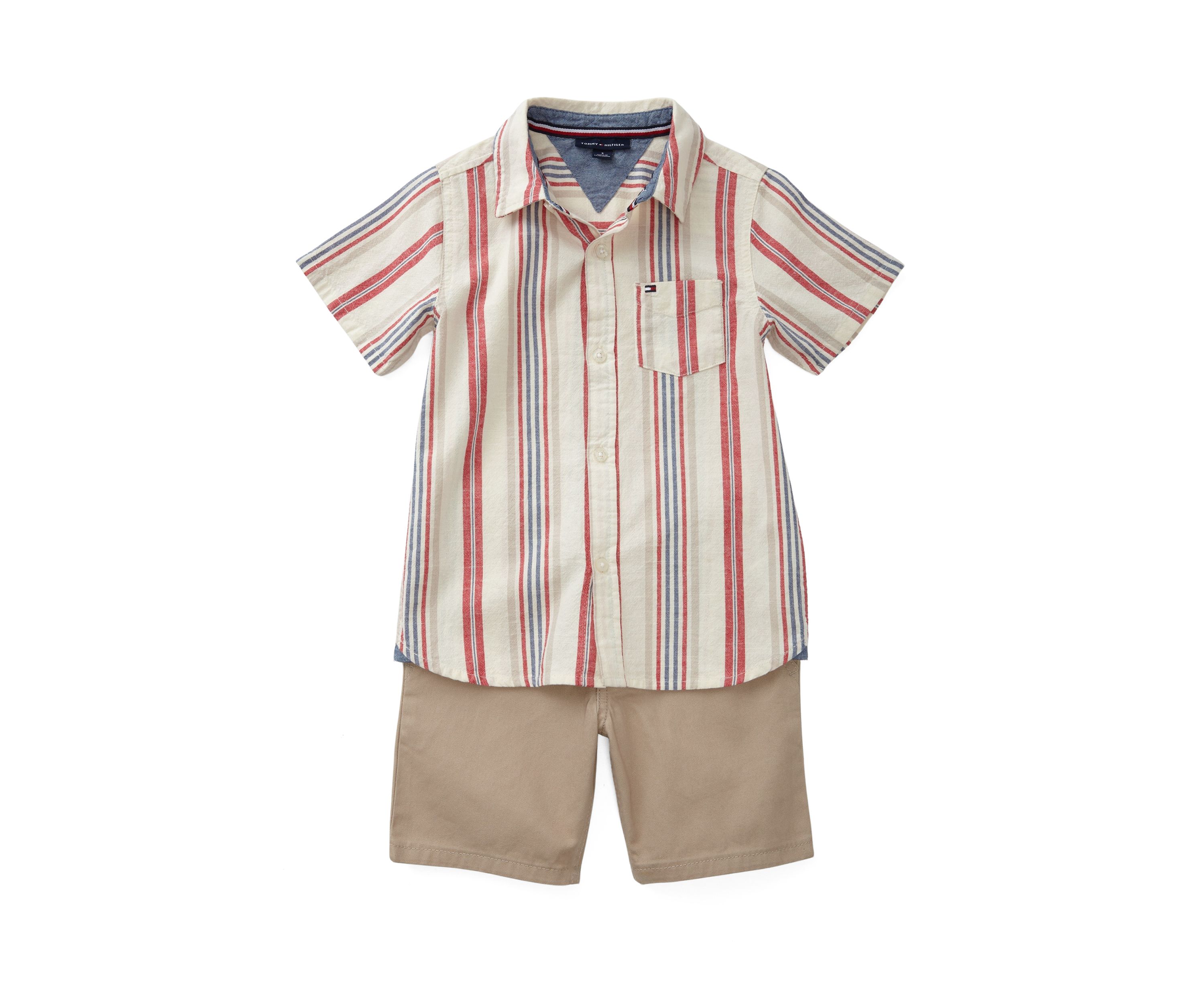 Boys 4-7 Multi Stripe Woven 2 Piece Set