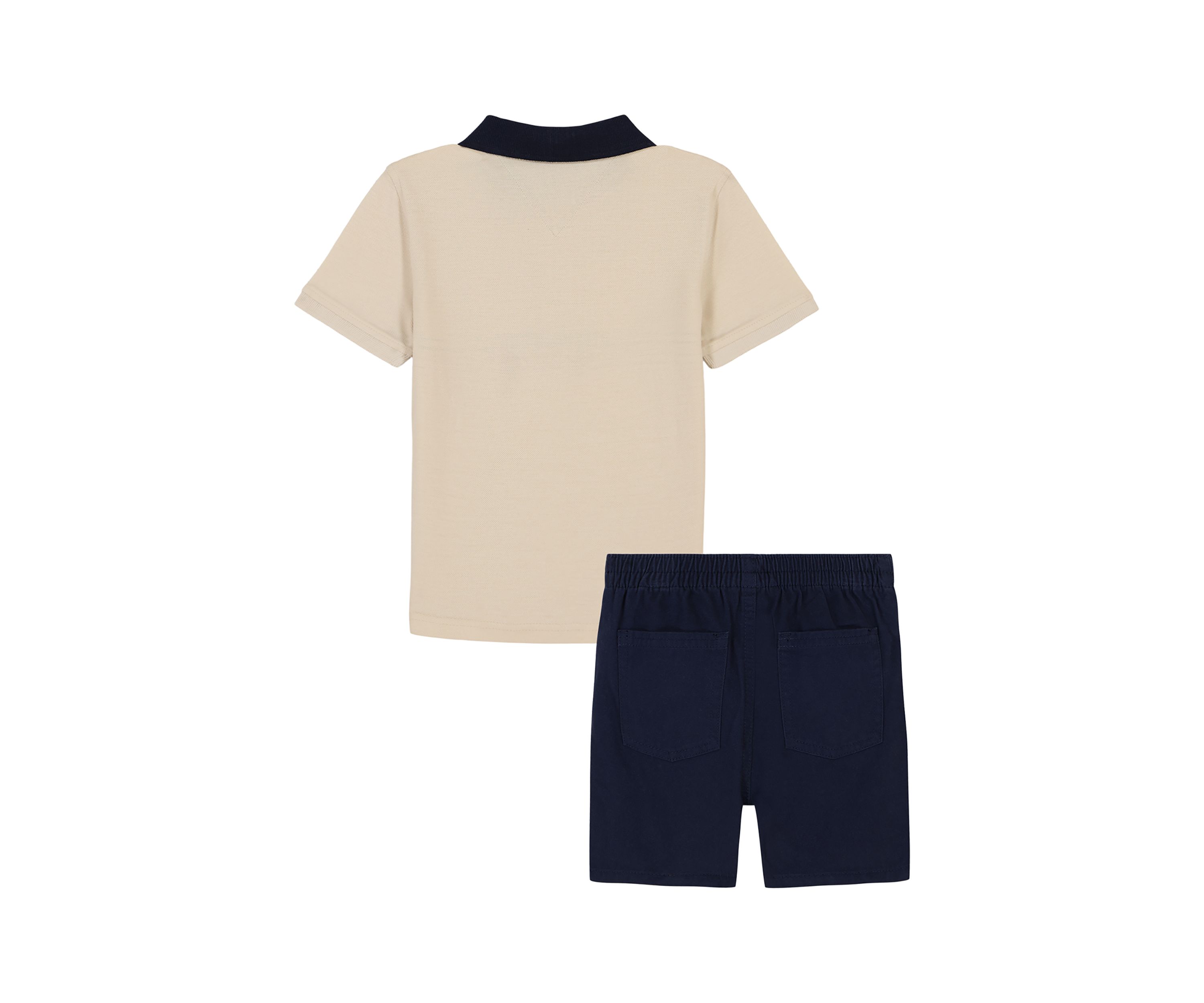 Boys 4-7 2 Piece Chest Stripe Polo Shirt and Shorts Set