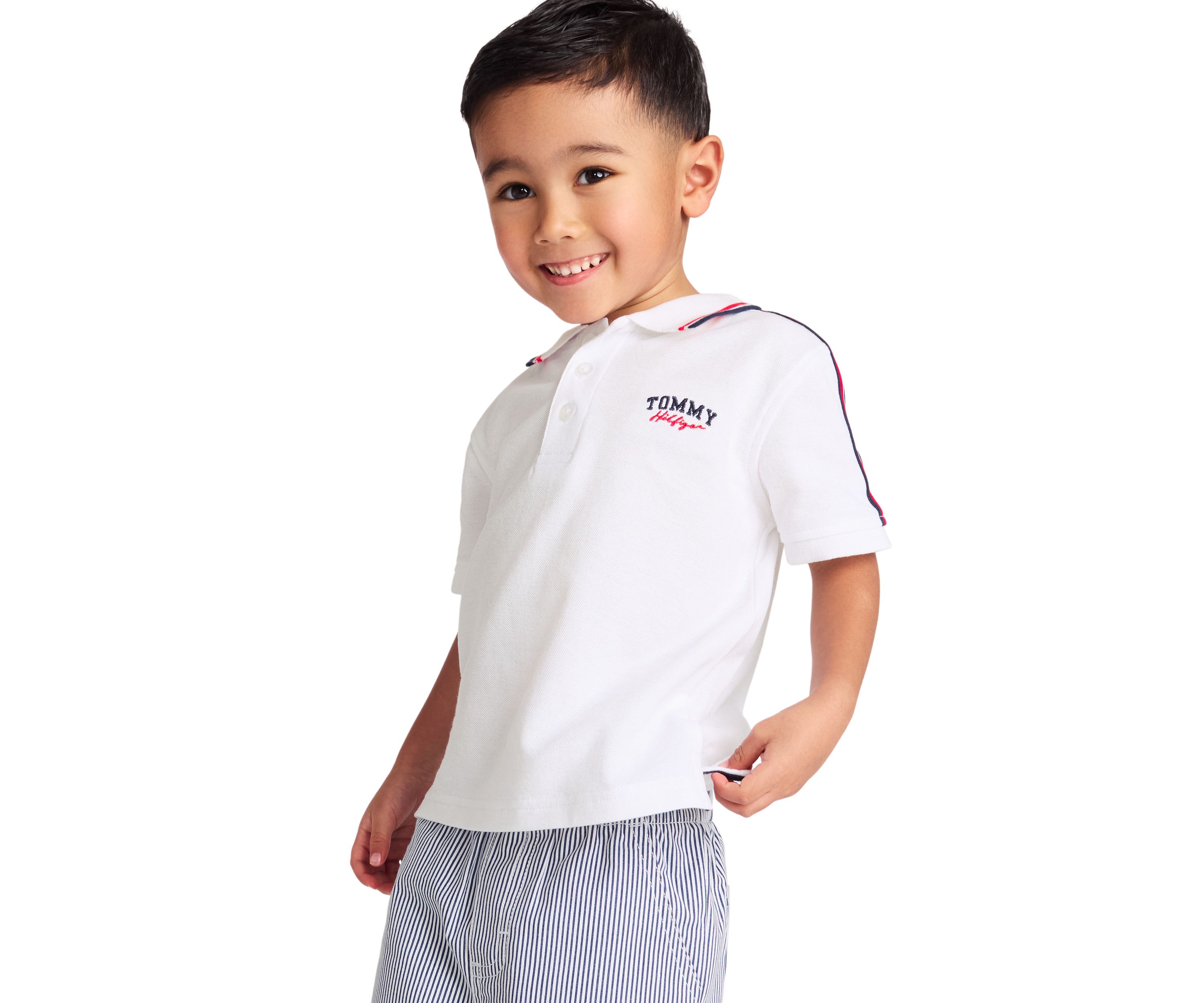 Boys 4-7 Polo Shirt and Stripe Shorts Set