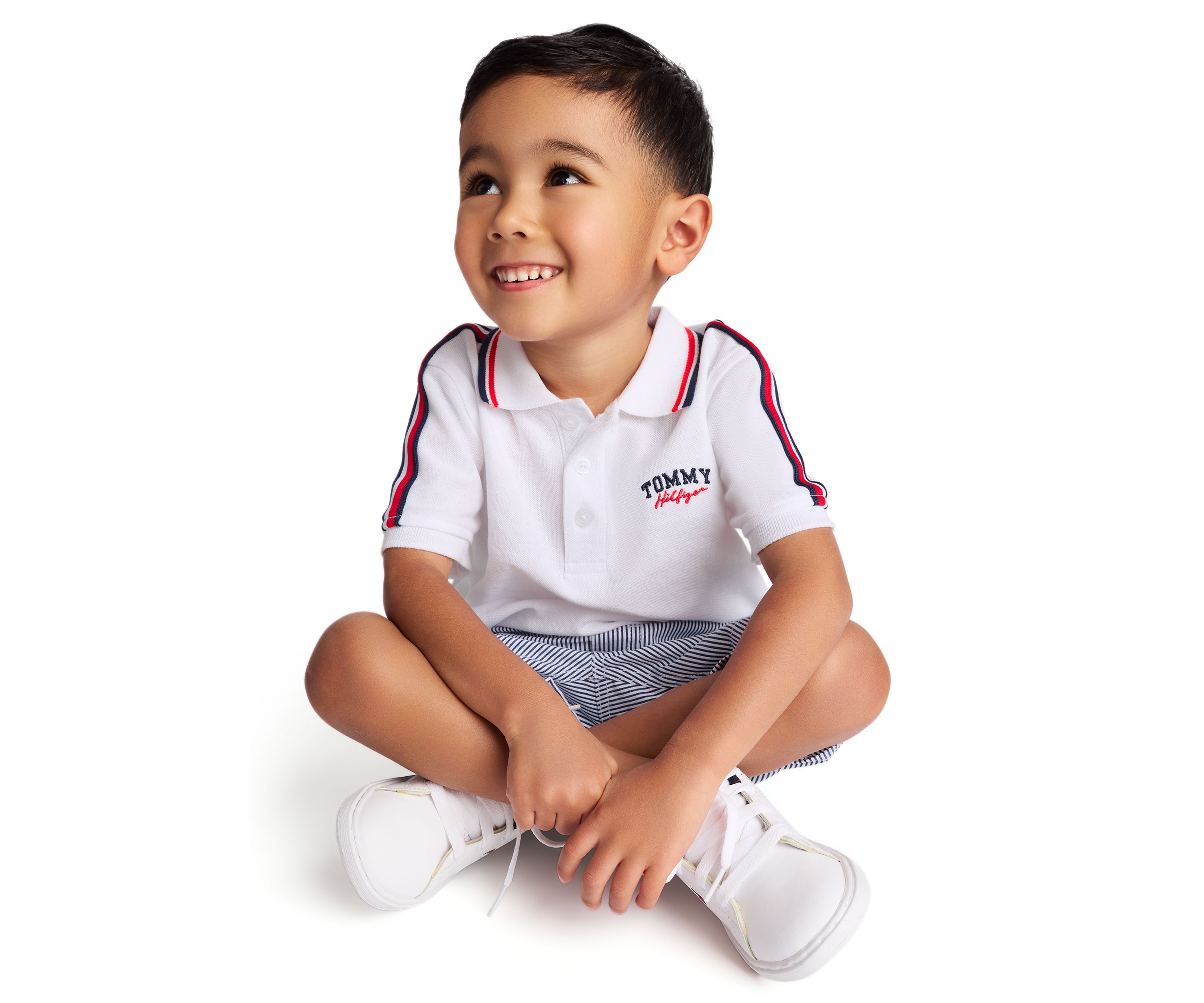 Boys 4-7 Polo Shirt and Stripe Shorts Set