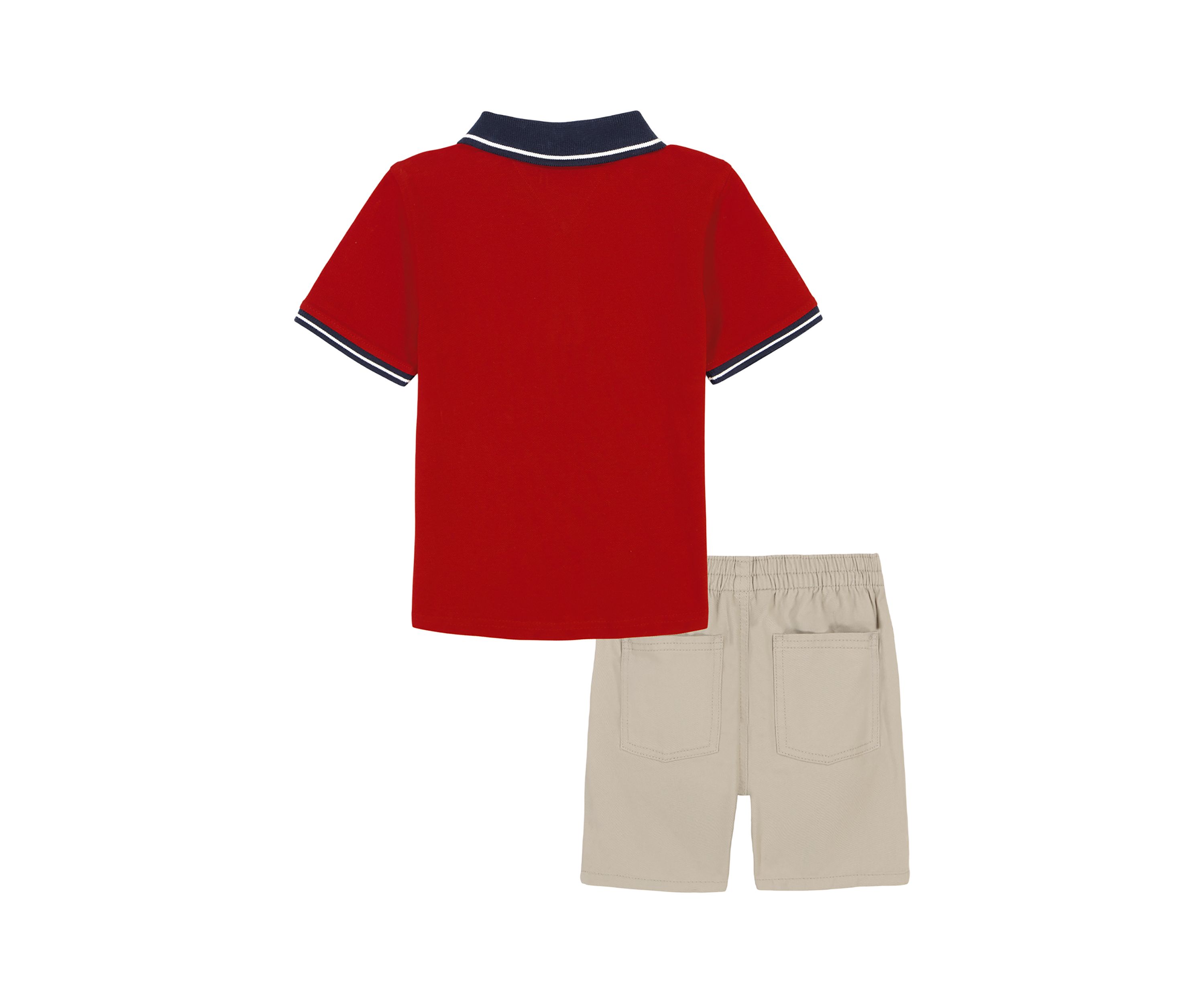 Boys 4-7 Solid Tipped Polo Set