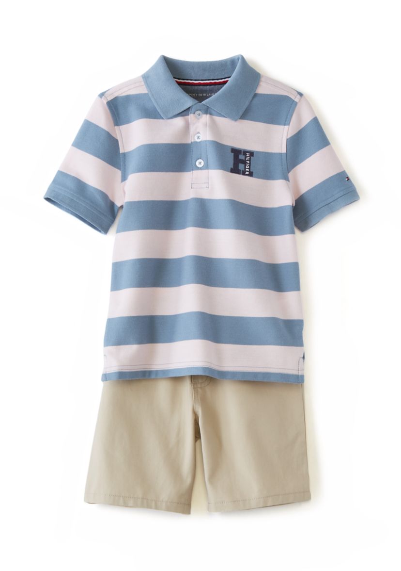 Boys 4-7 Striped Polo Set 