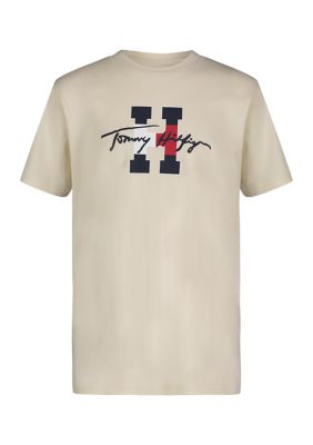 Tommy Hilfiger Boys 8-20 Short Sleeve Court Logo T-Shirt - 12/14 / White