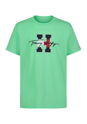 Tommy Hilfiger Big Girls Logo Crewneck Short-Sleeve T-Shirt