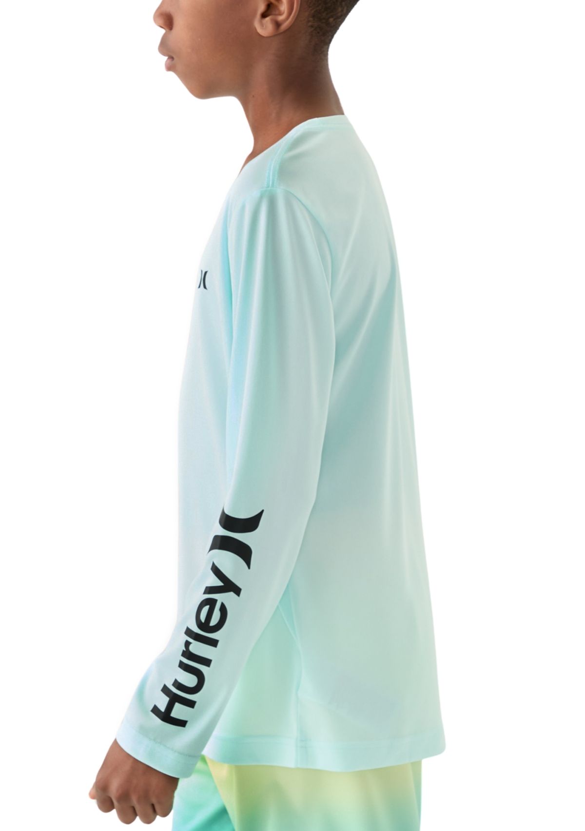 Boys 8-20 Heathered UPF Long Sleeve Swim T-Shirt