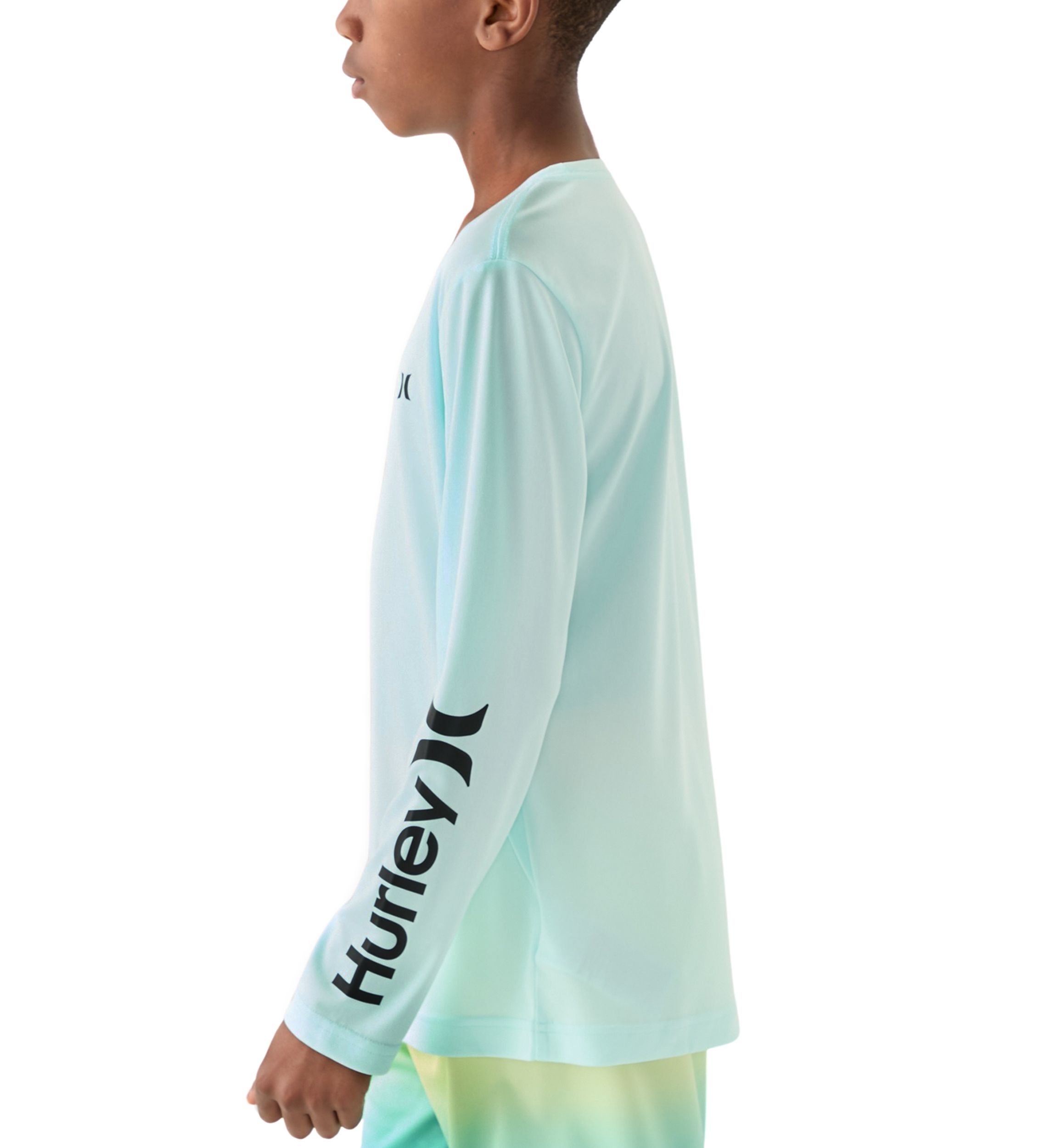 Boys 8-20 Heathered UPF Long Sleeve Swim T-Shirt