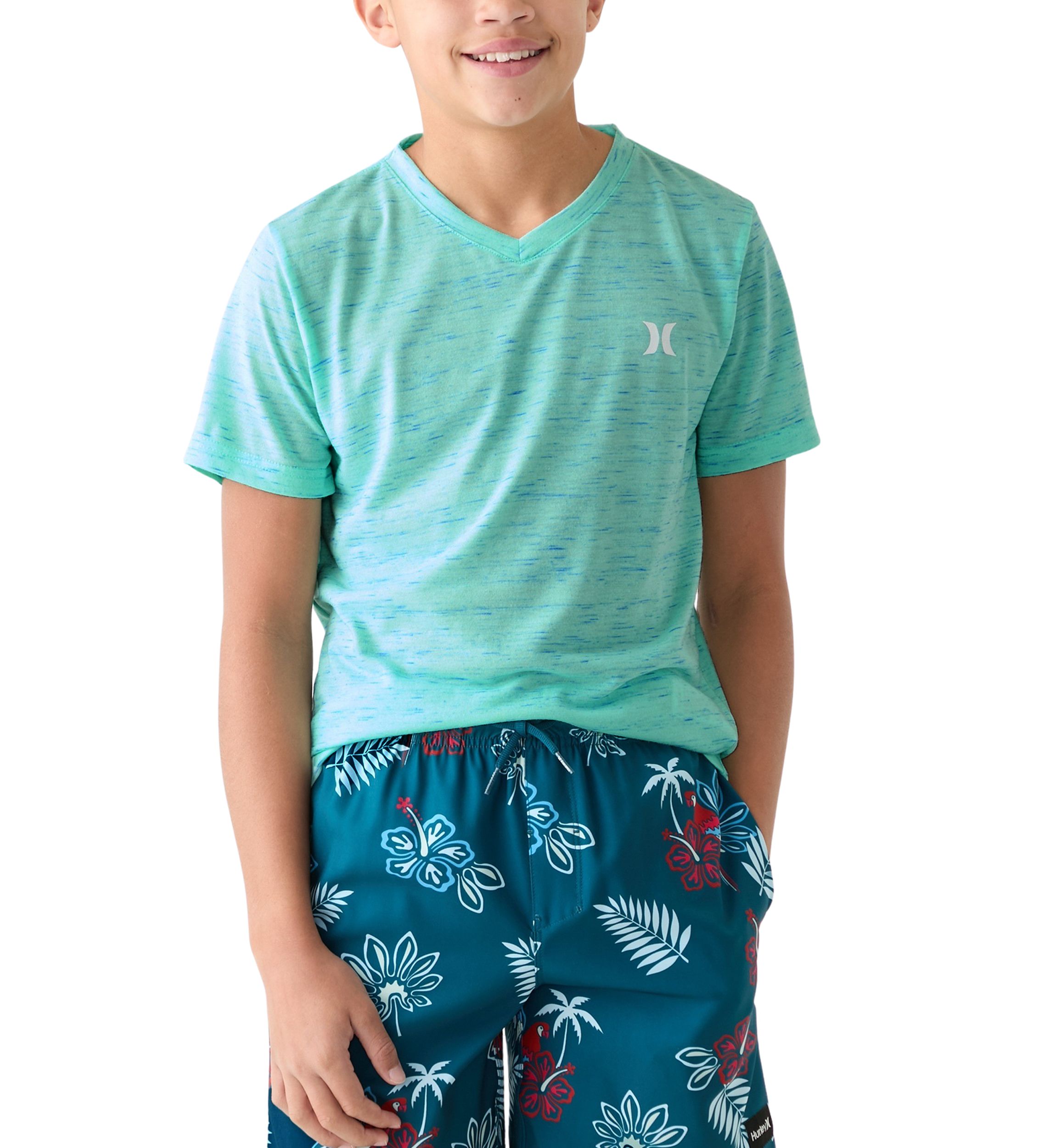Boys 8-20 V-Neck Cloud Slub Knit T-Shirt