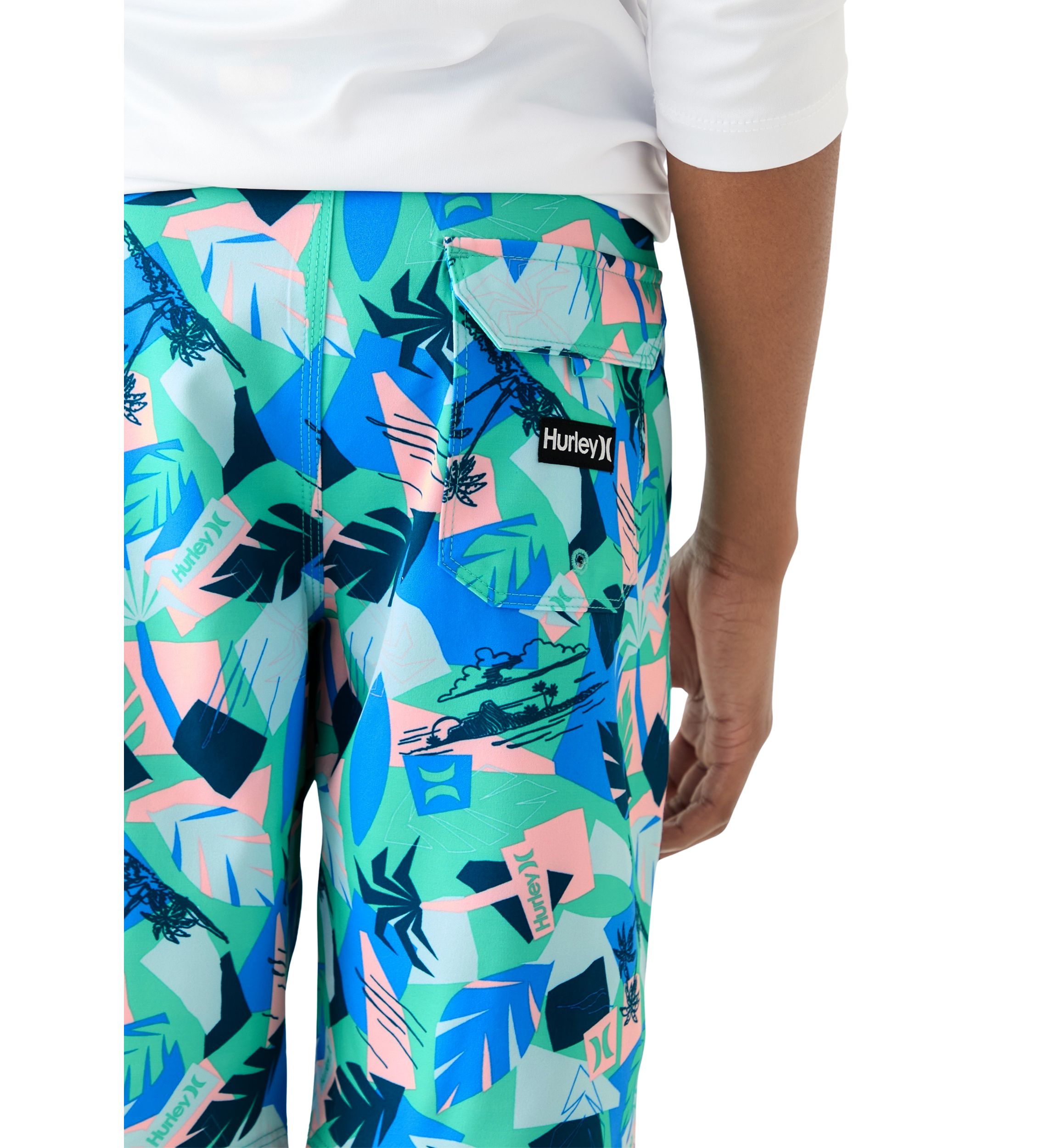 Boys 8-20 Retro Resort Swim Board Shorts 