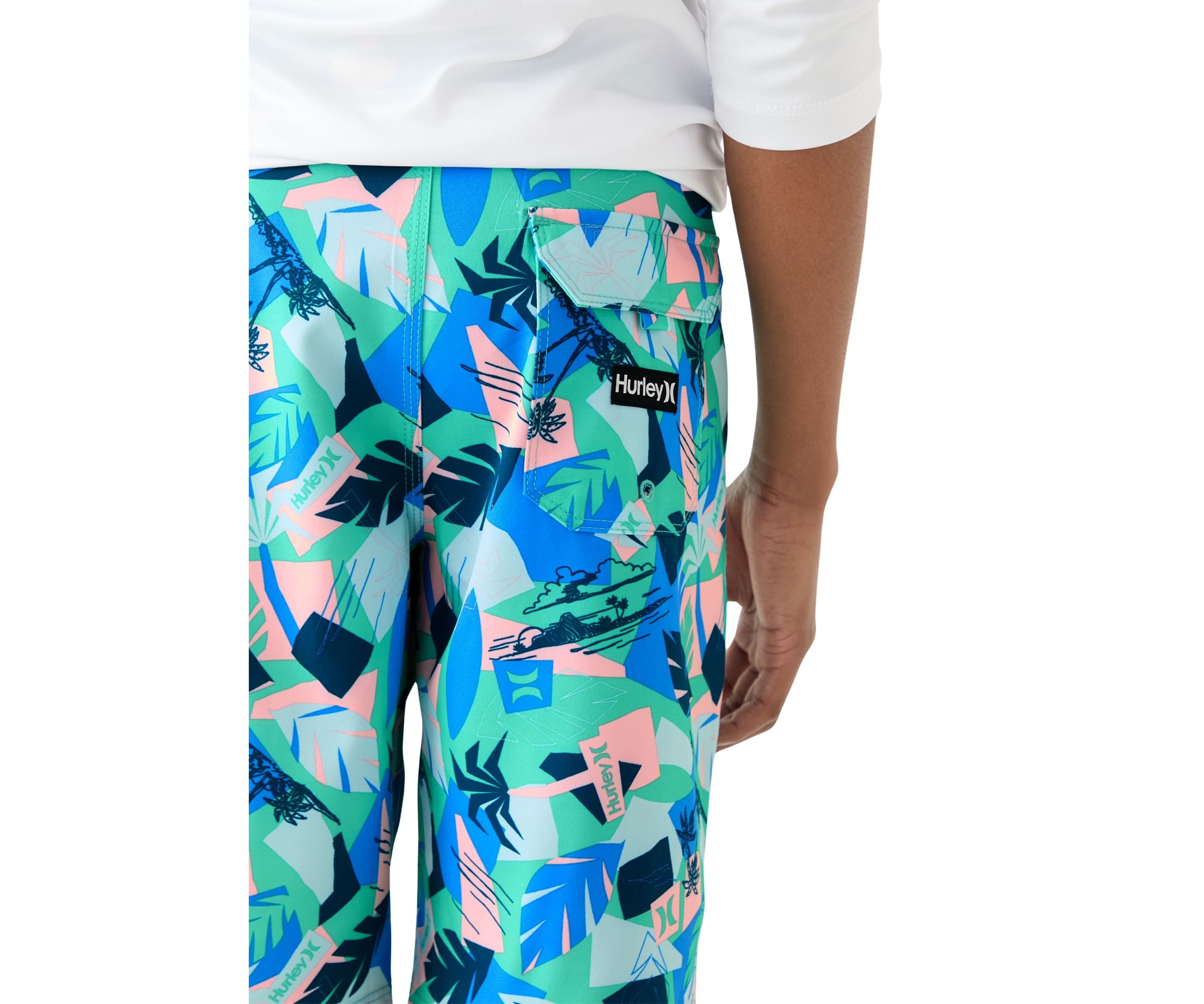 Boys 8-20 Retro Resort Swim Board Shorts 