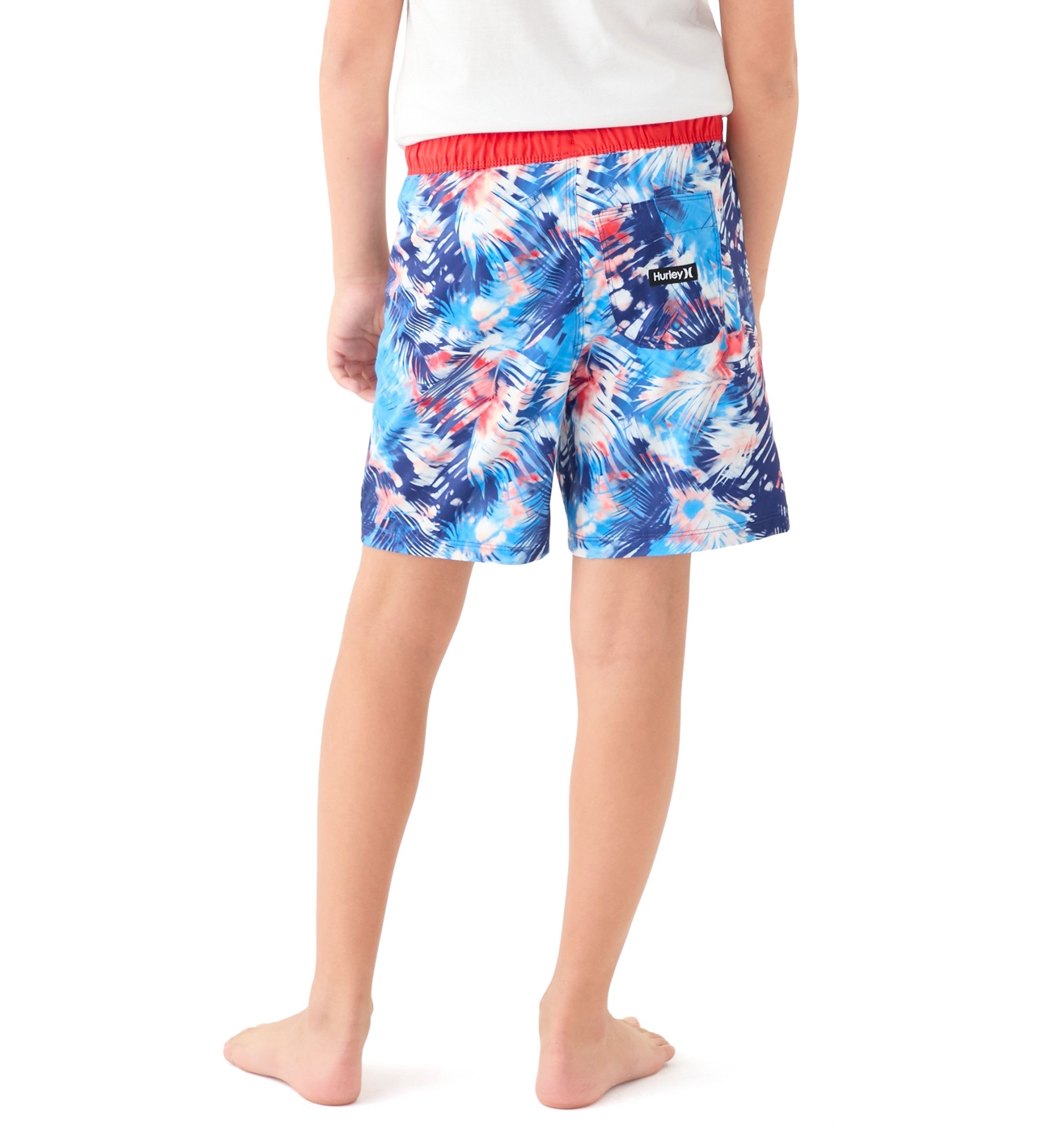Boys 8-20 Distorted Palm Printed Swim Trunks