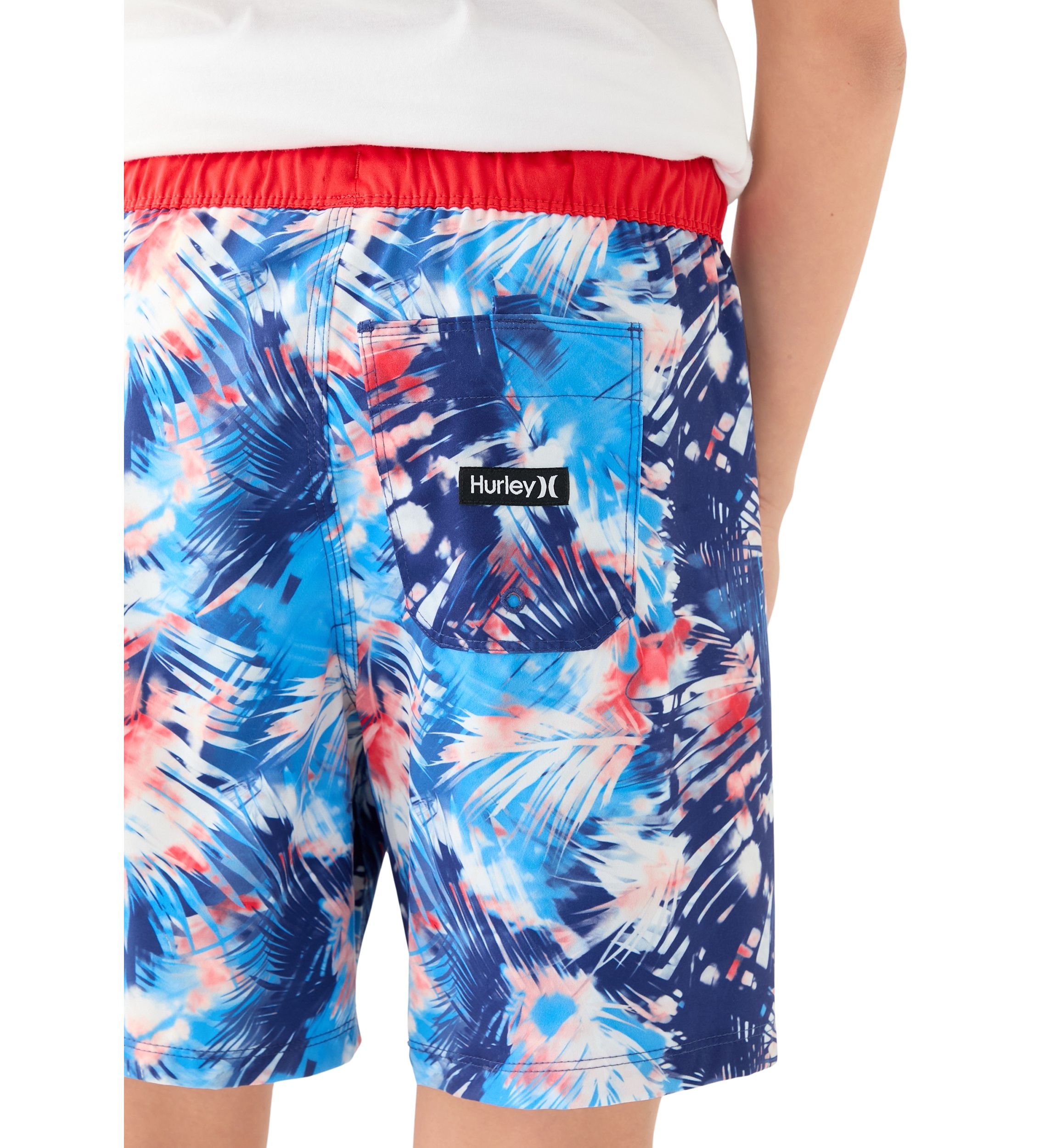 Boys 8-20 Distorted Palm Printed Swim Trunks