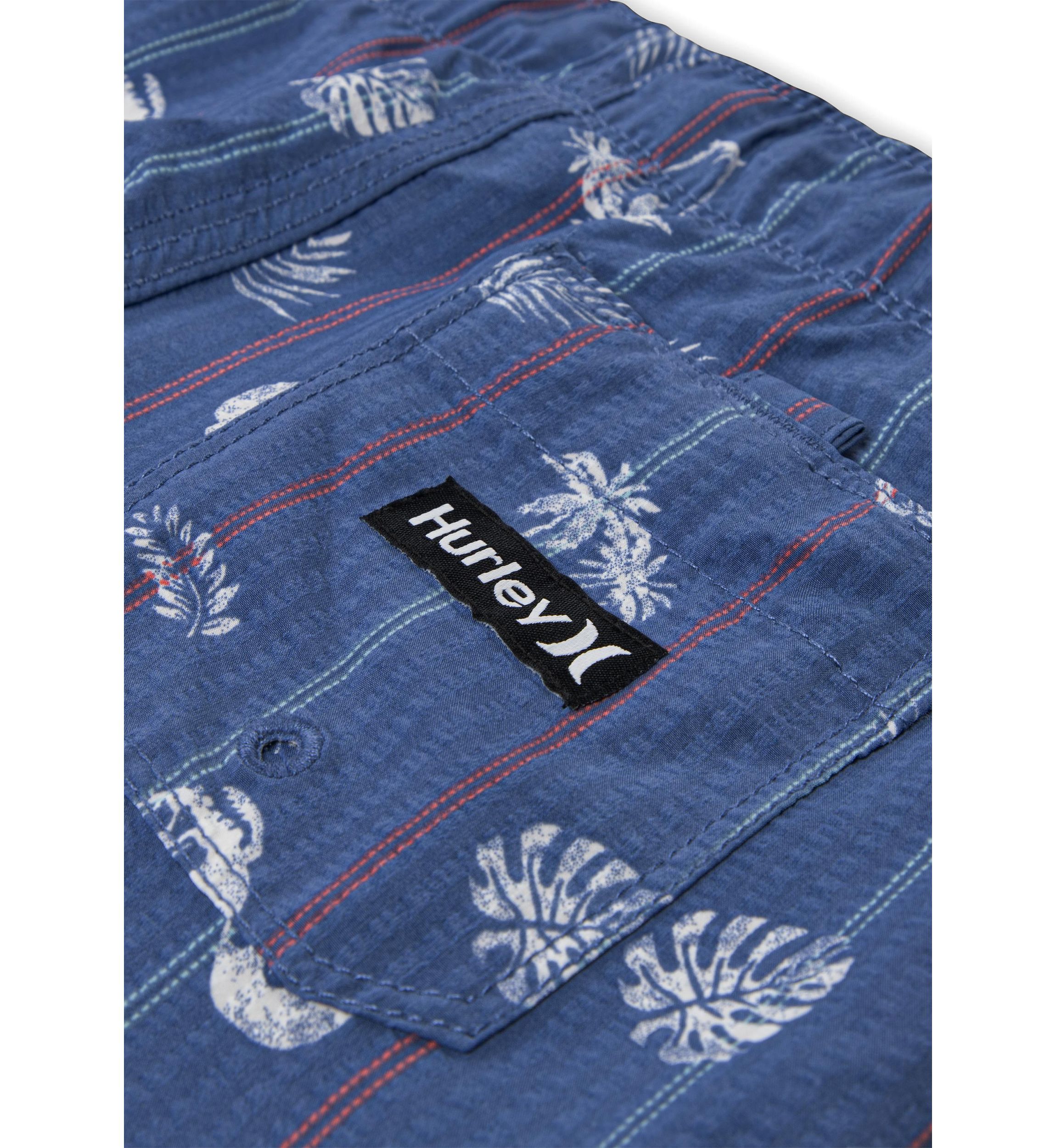 Boys 8-20 Seersucker Palm Print Swim Trunks 