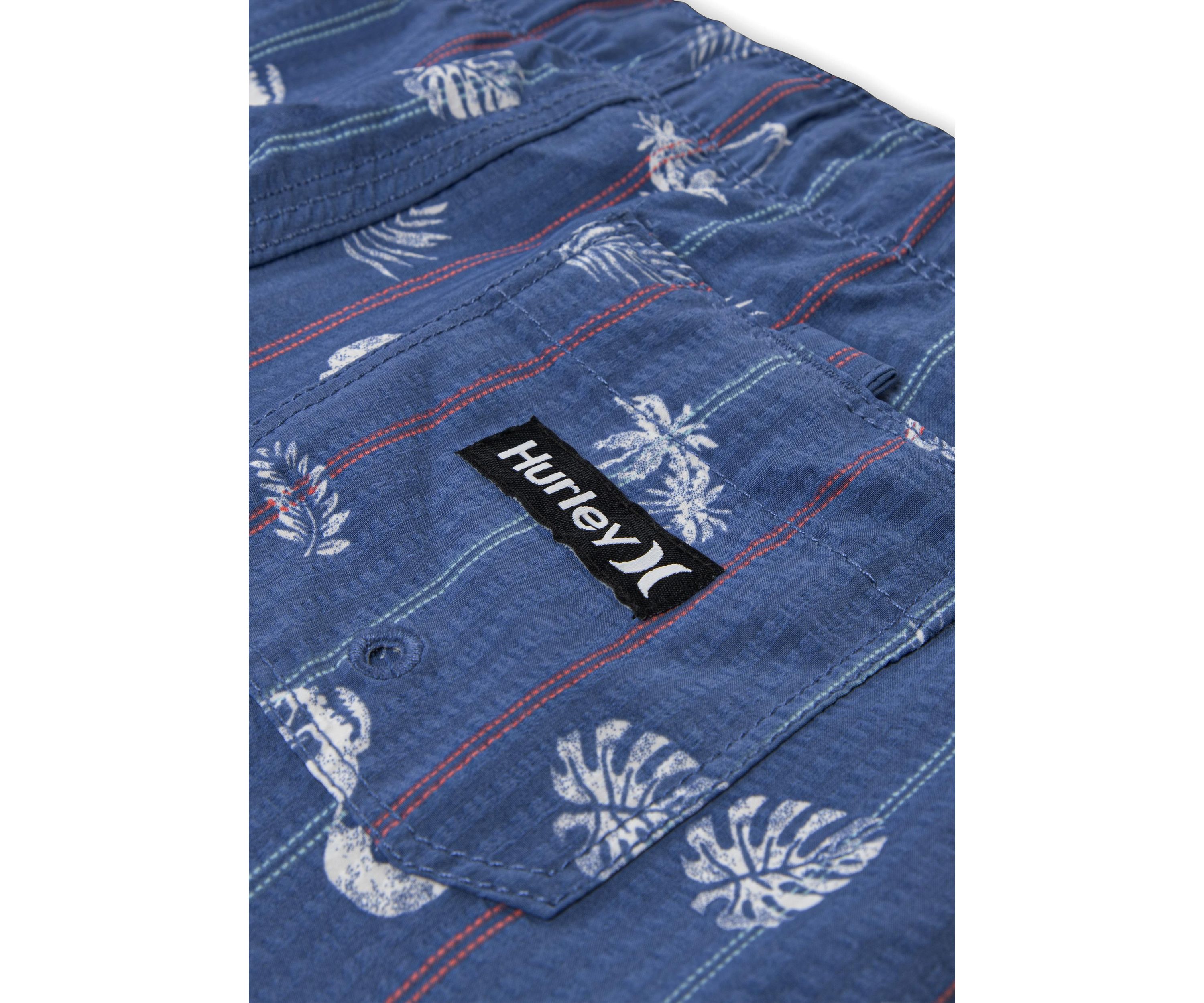 Boys 8-20 Seersucker Palm Print Swim Trunks 