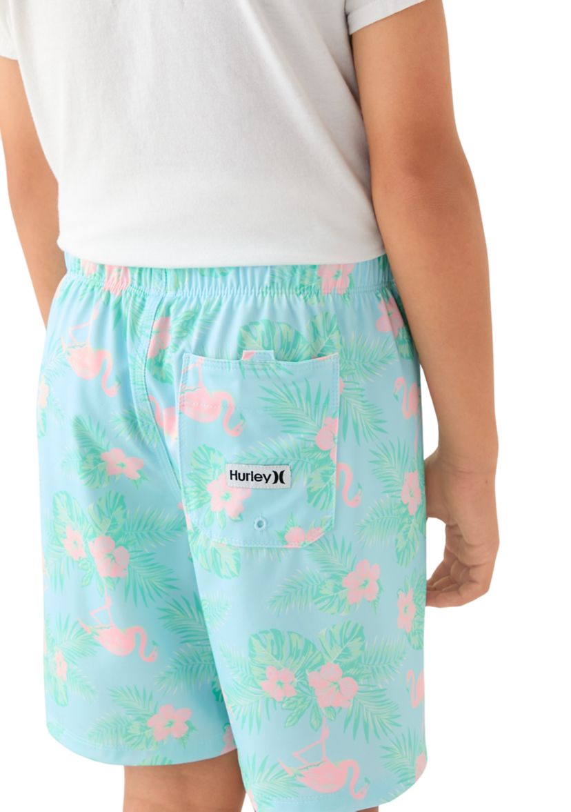 Boys 8-20 Tropical Printed Swim Trunks