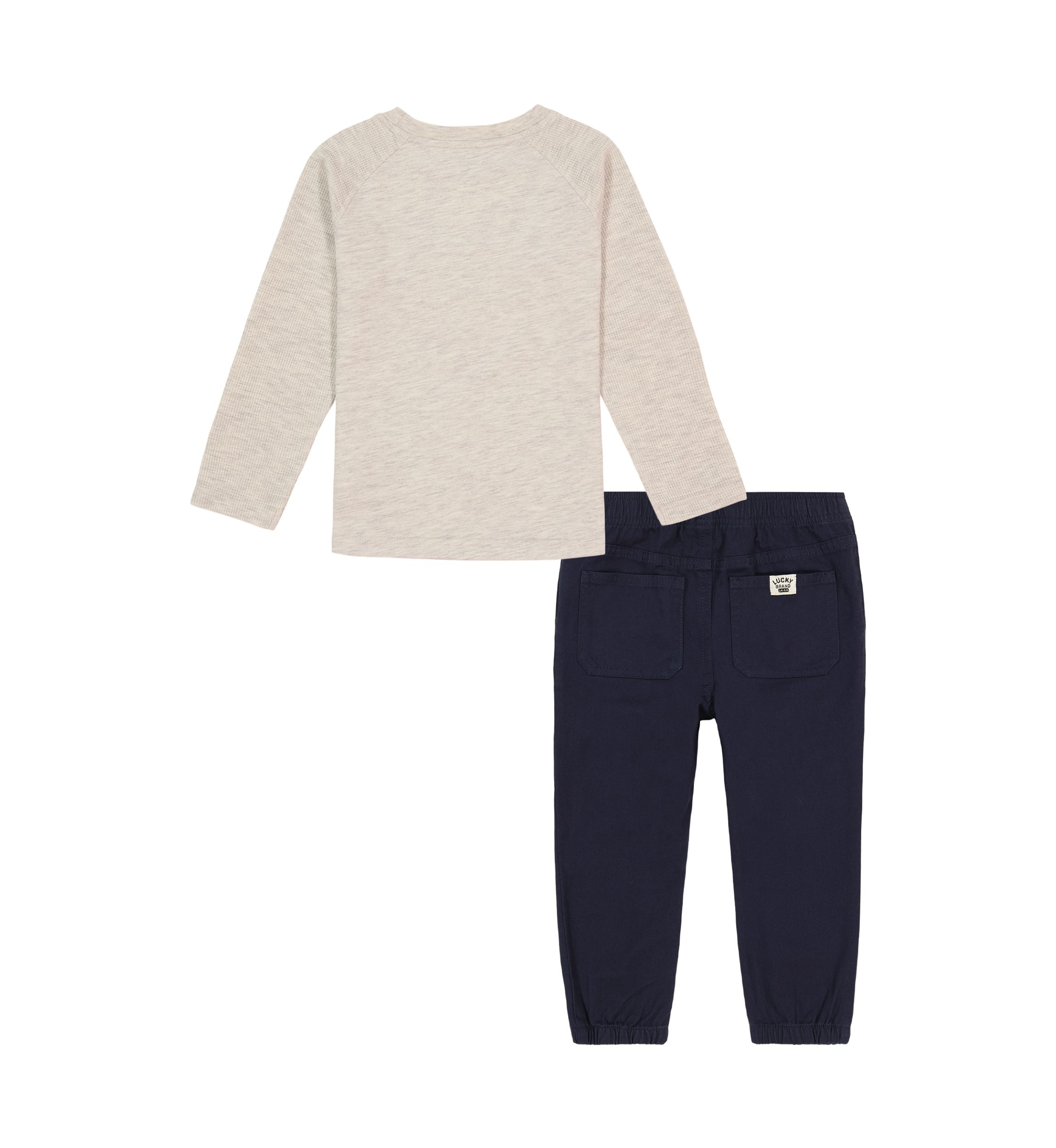 Boys 4-7 Knit Woven T-Shirt and Pants Set
