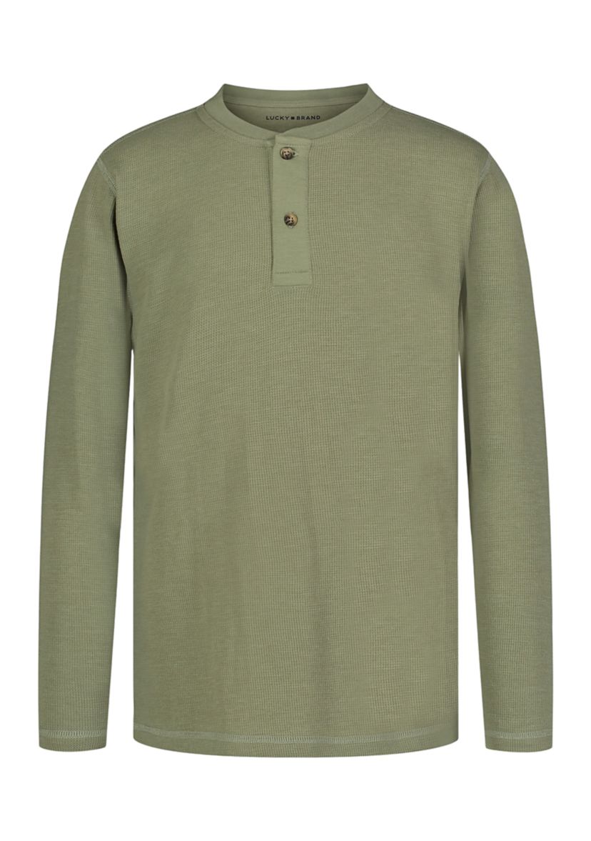 Boys 8-20 Textured Henley T-Shirt