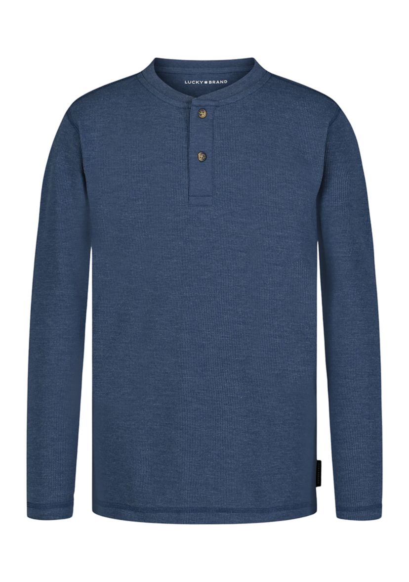 Boys 8-20 Textured Henley T-Shirt