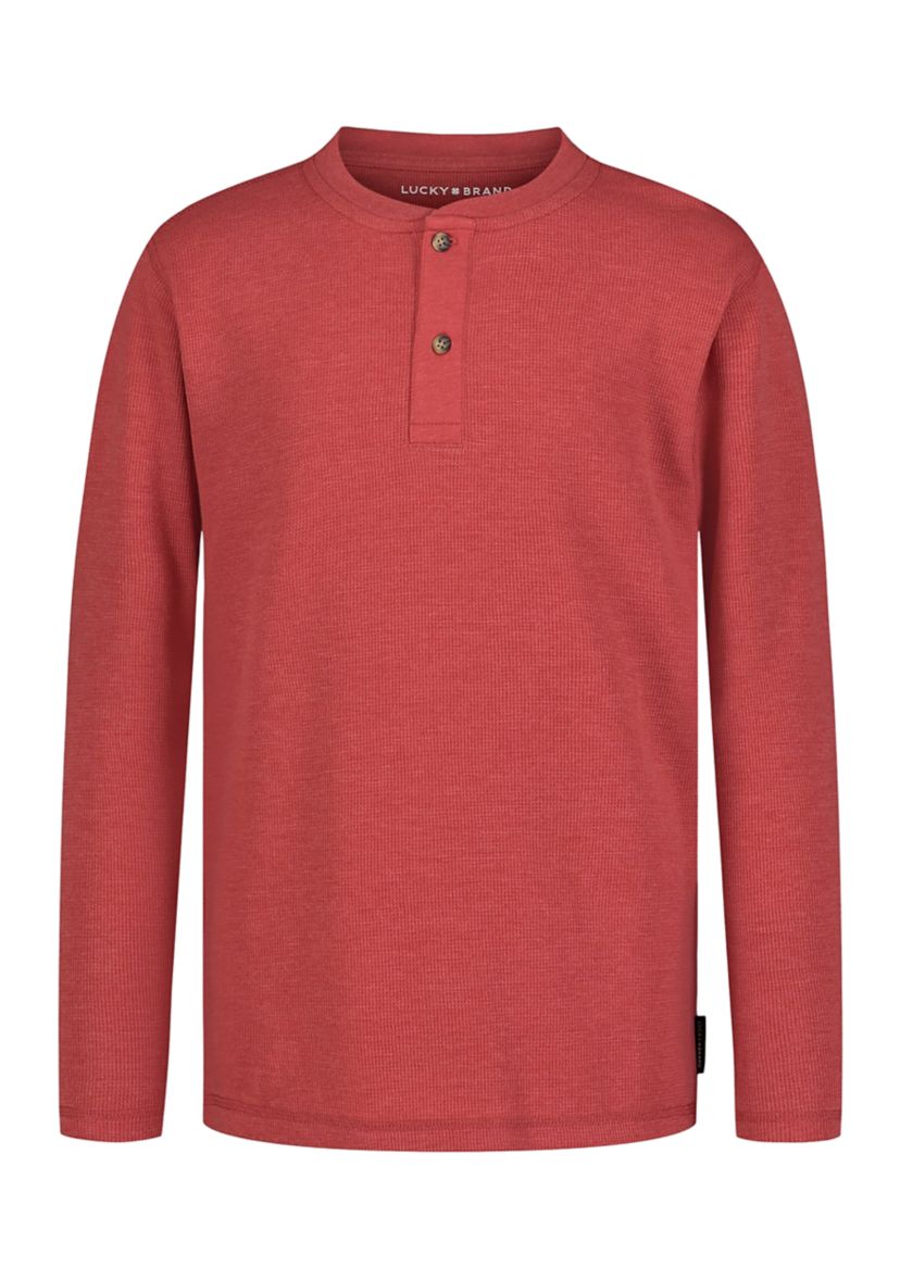 Boys 8-20 Textured Henley T-Shirt