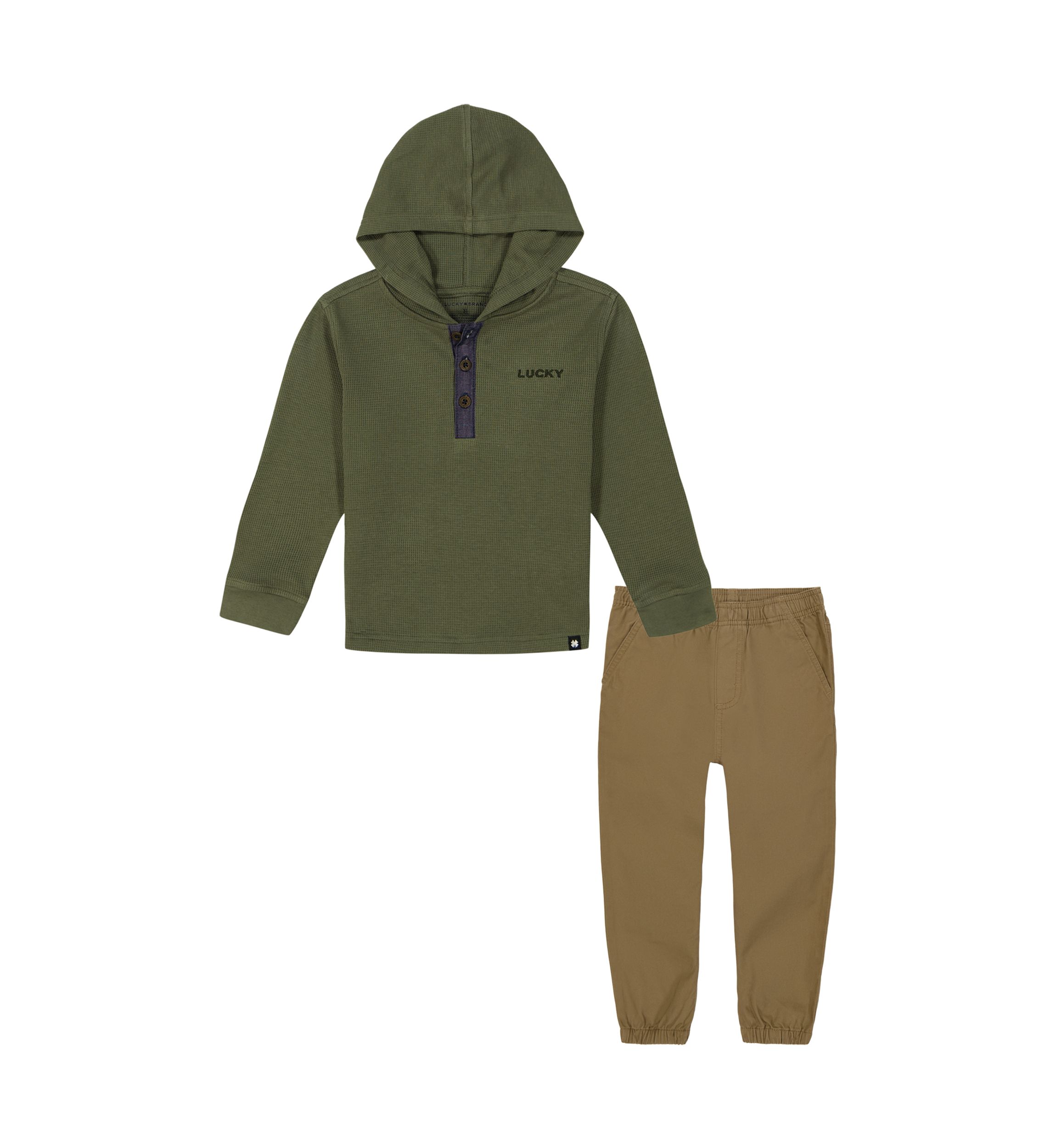 Boys 4-7 Hooded Thermal T-Shirt with Joggers