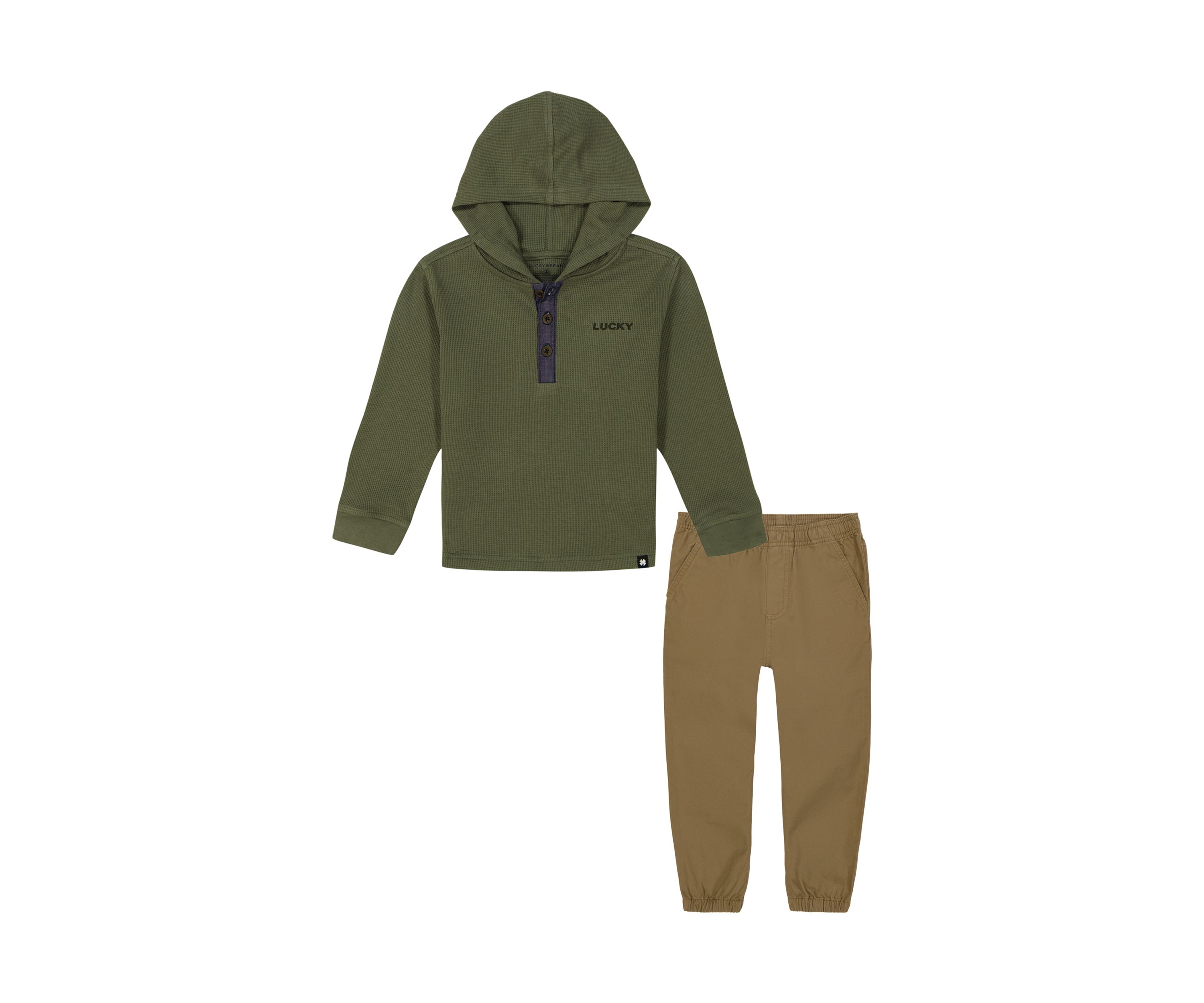 Boys 4-7 Hooded Thermal T-Shirt with Joggers