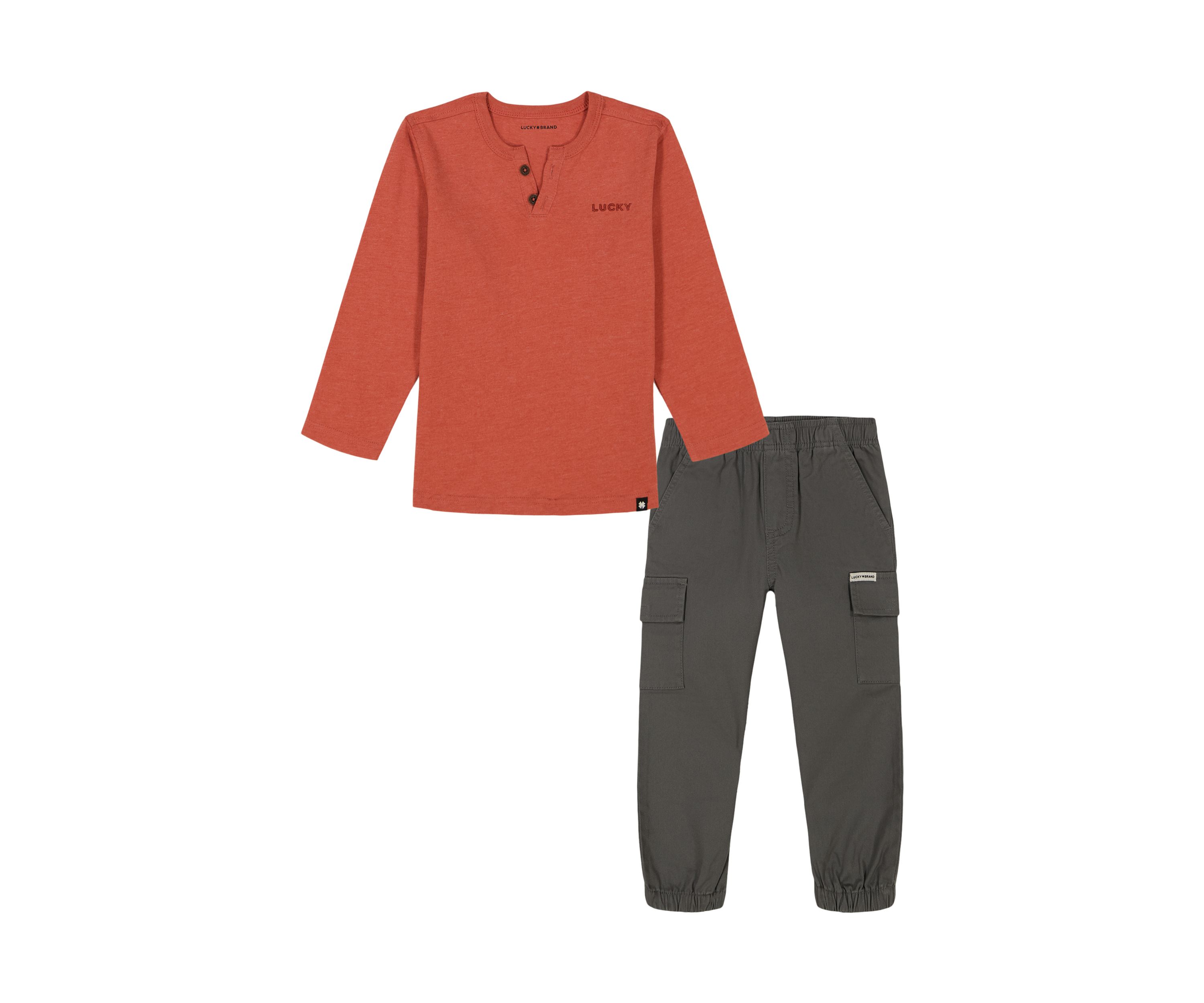 Boys 4-7 Henley T-Shirt and Joggers Set