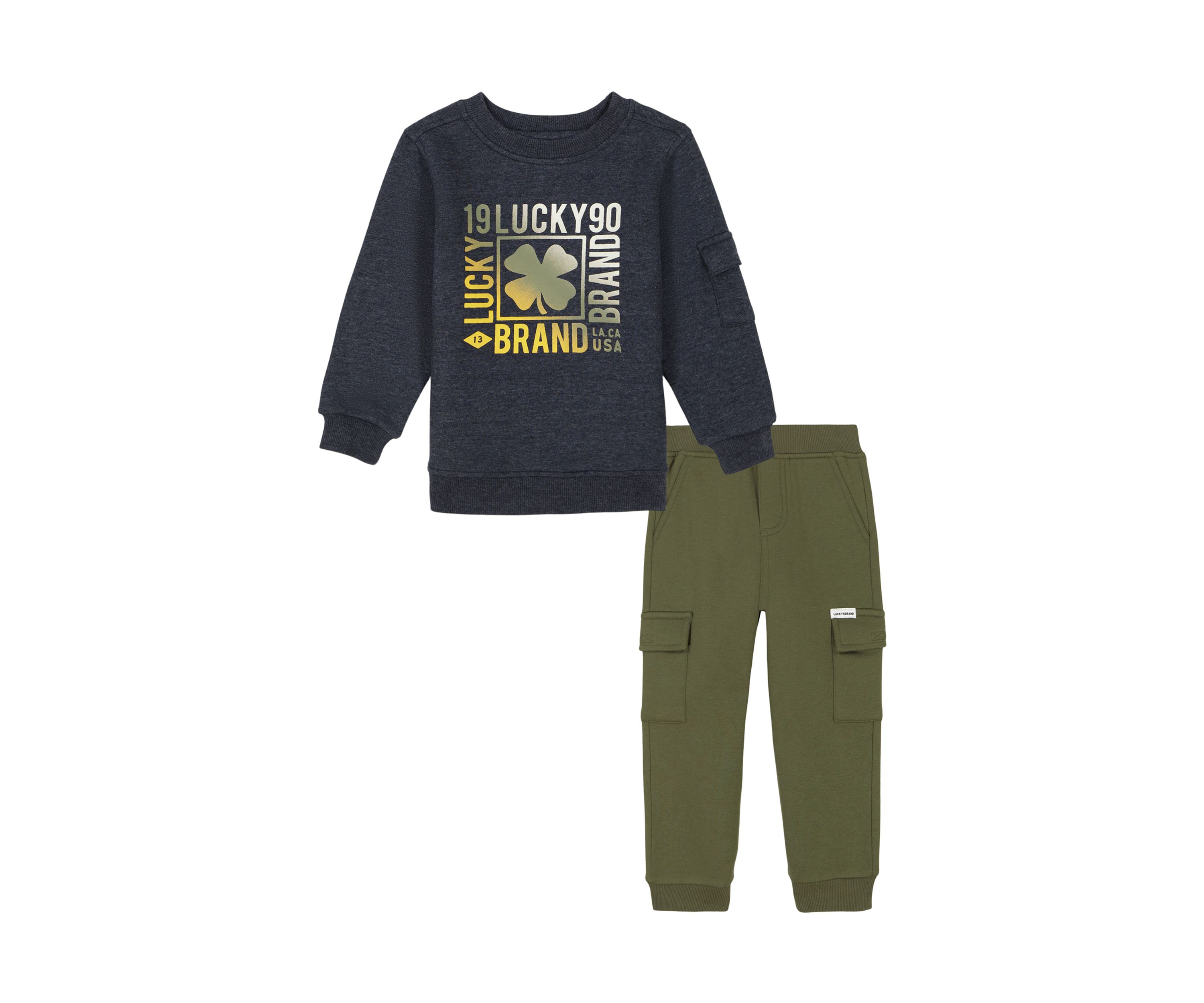 Boys 4-7 Crew Neck Cargo Graphic T-Shirt and Jogger Pants Set