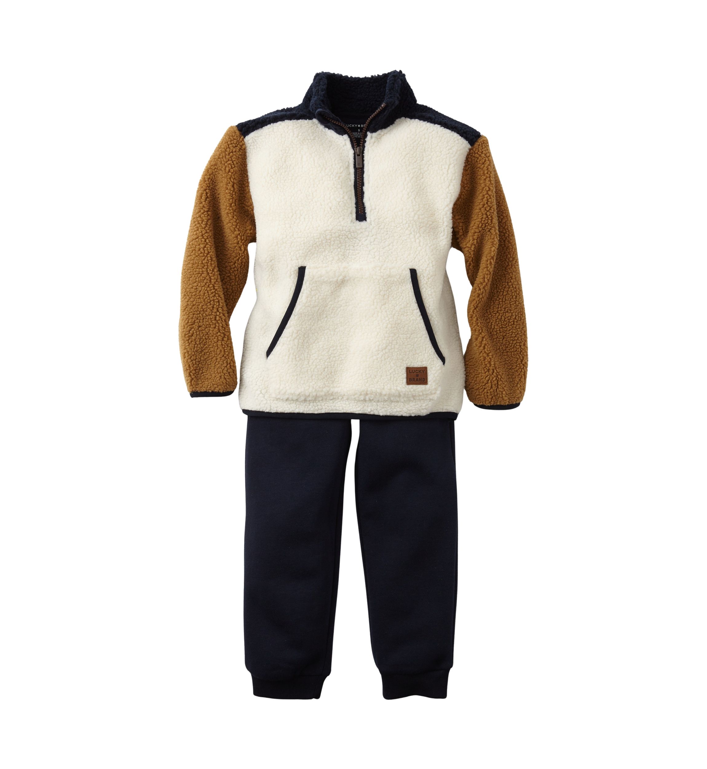 Toddler Boys 1/4 Zip Pullover and Joggers Set