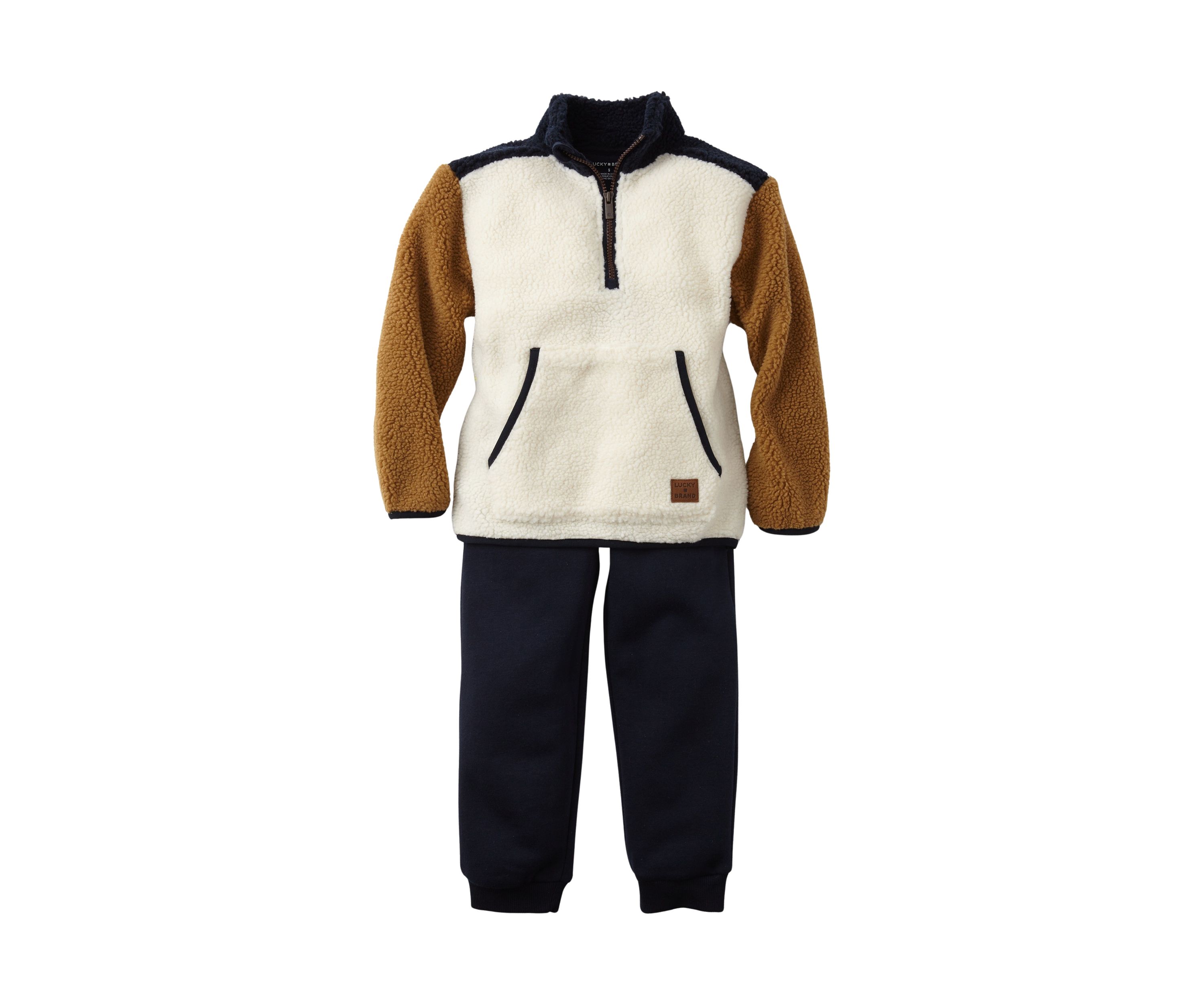 Toddler Boys 1/4 Zip Pullover and Joggers Set