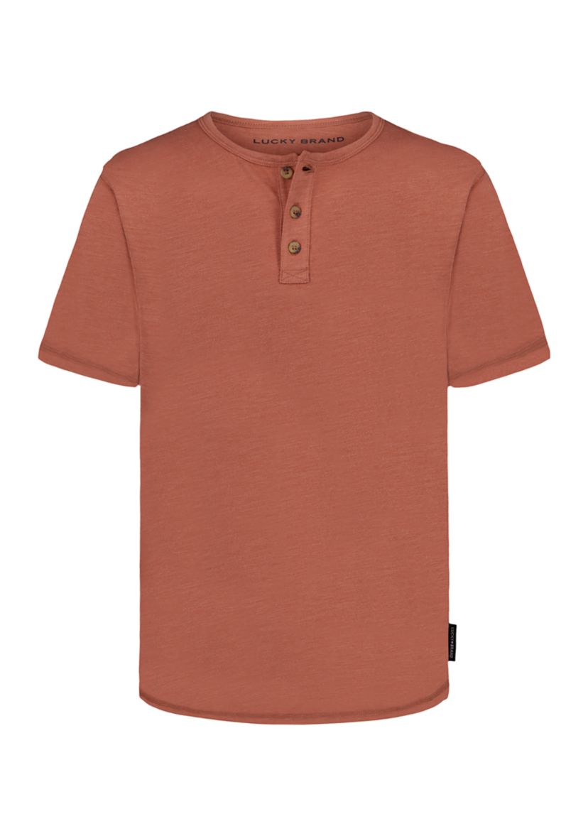 Boys 8-20 Short Sleeve Henley T-Shirt