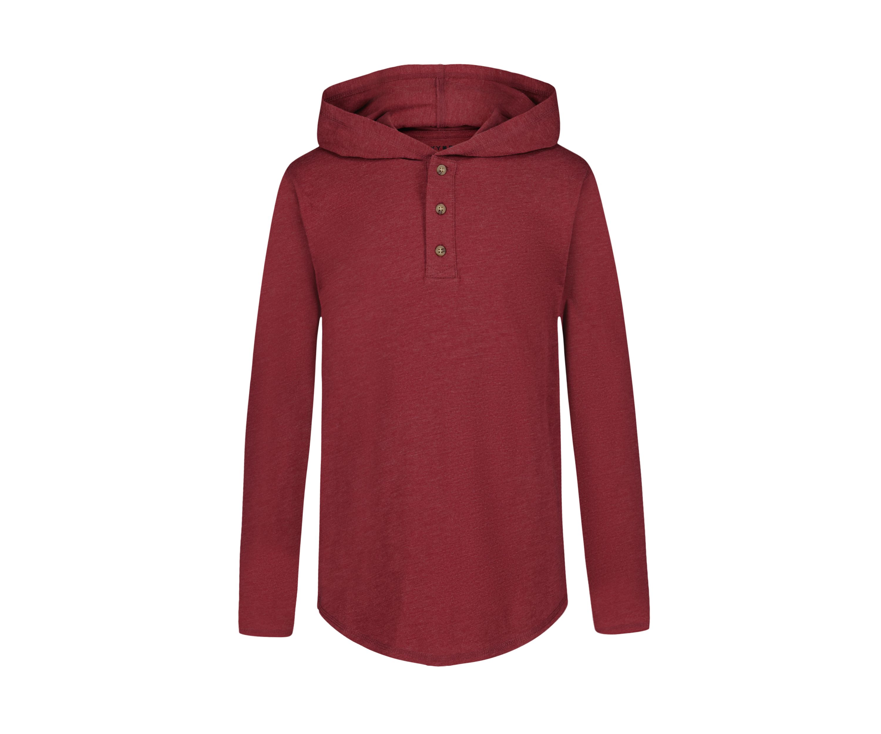 Boys 8-20 Slub Hooded Henley Shirt 
