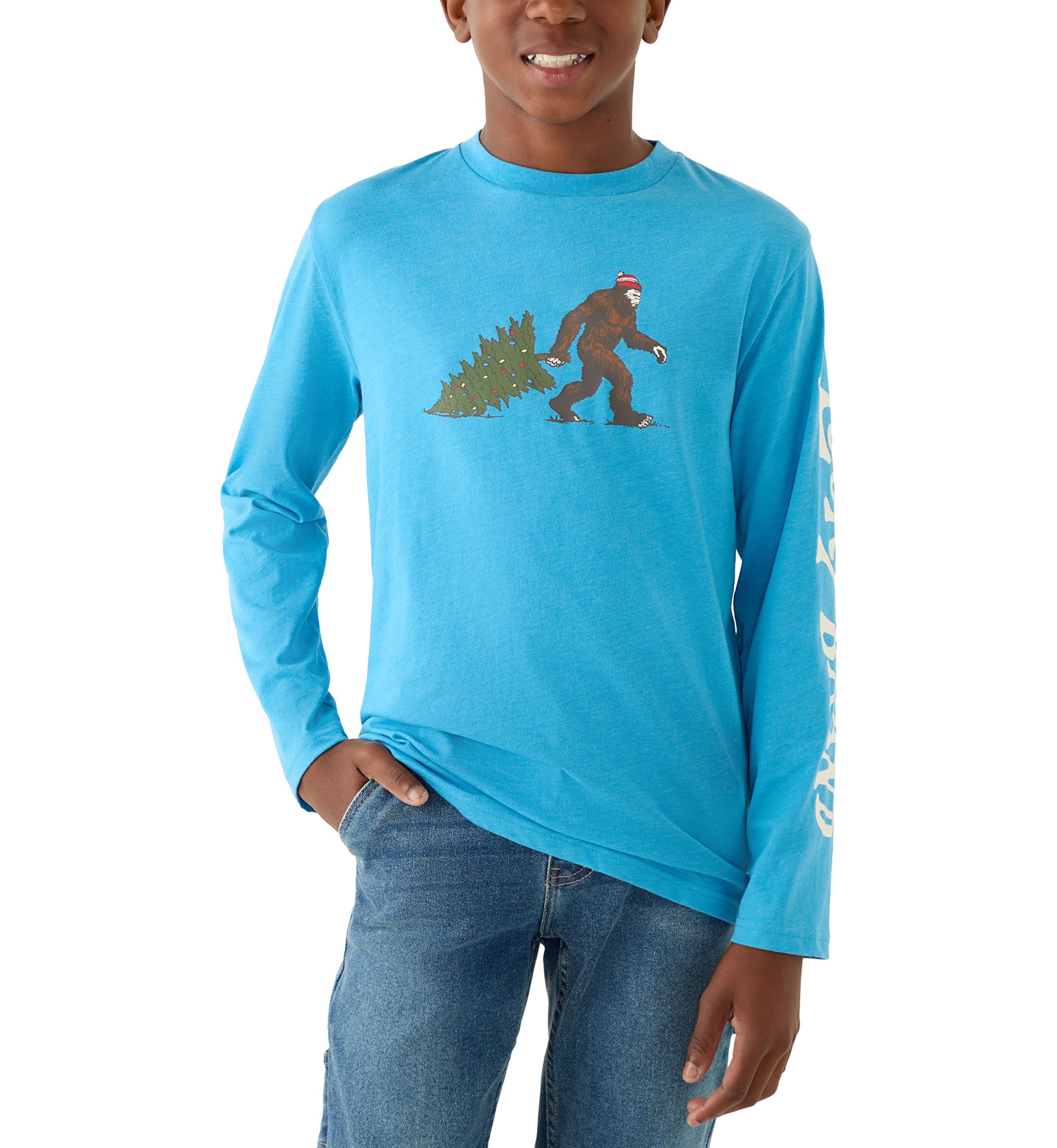 Boys 8-20 Big Foot Tree Long Sleeve T-Shirt