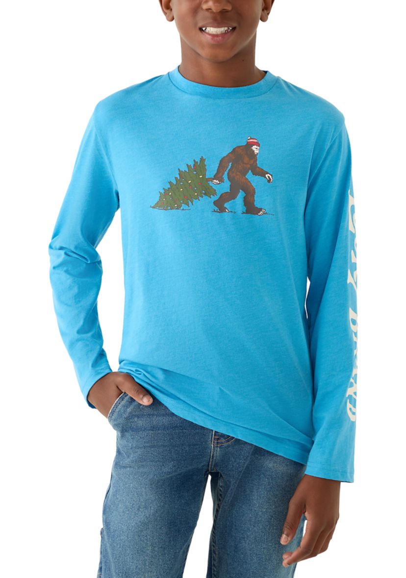Boys 8-20 Big Foot Tree Long Sleeve T-Shirt