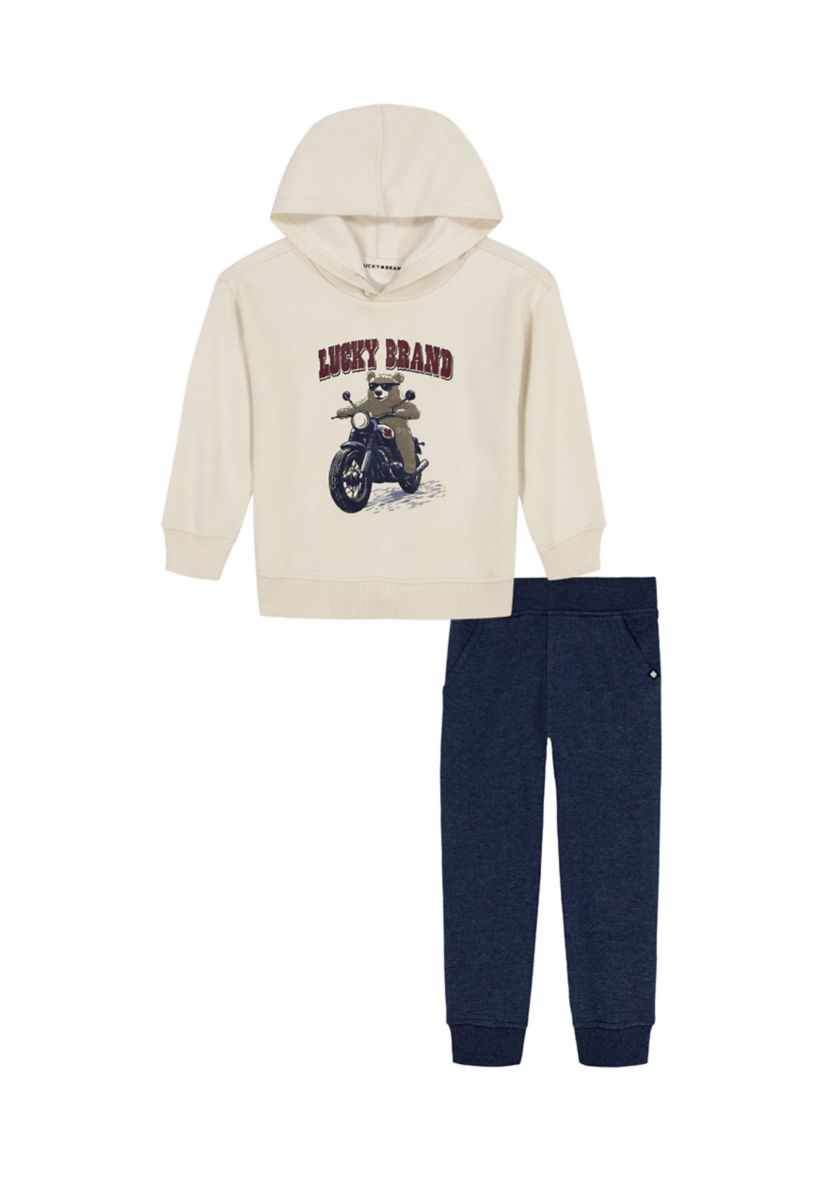 Boys 4-7 Bear Fleece Hoodie Set 
