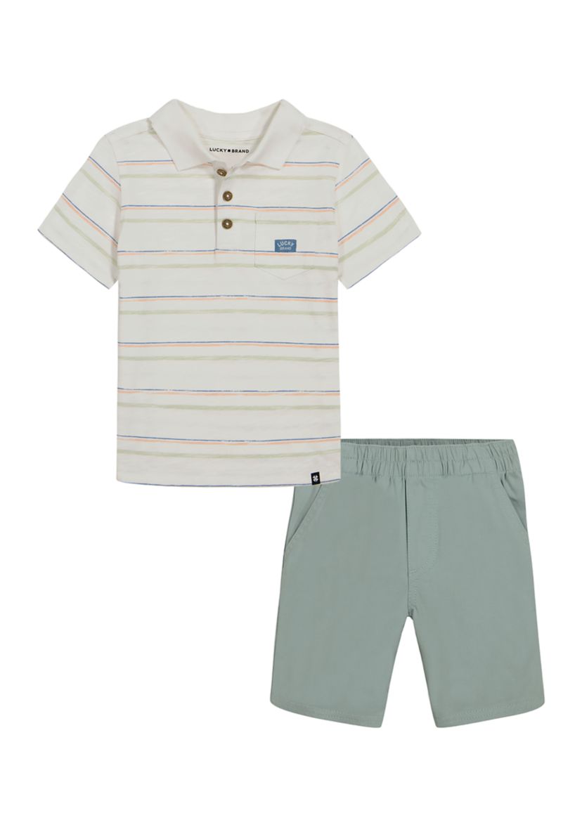 Boys 4-7 2-Piece Polo Set 