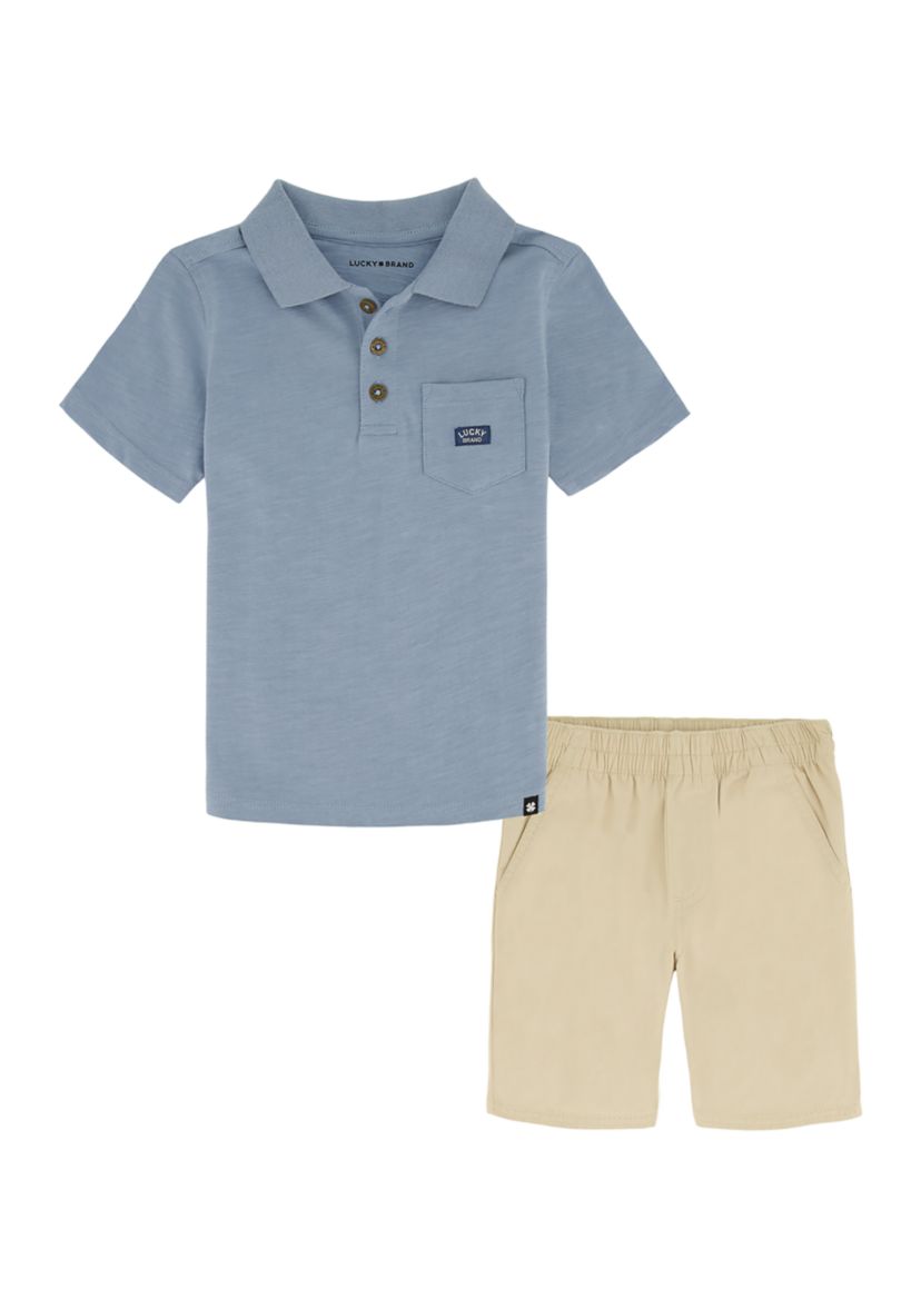 	  Boys 4-7 2-Piece Polo Set 