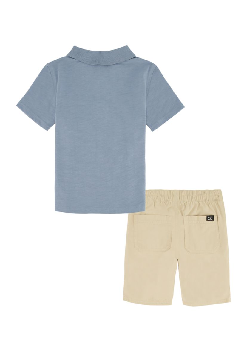 	  Boys 4-7 2-Piece Polo Set 