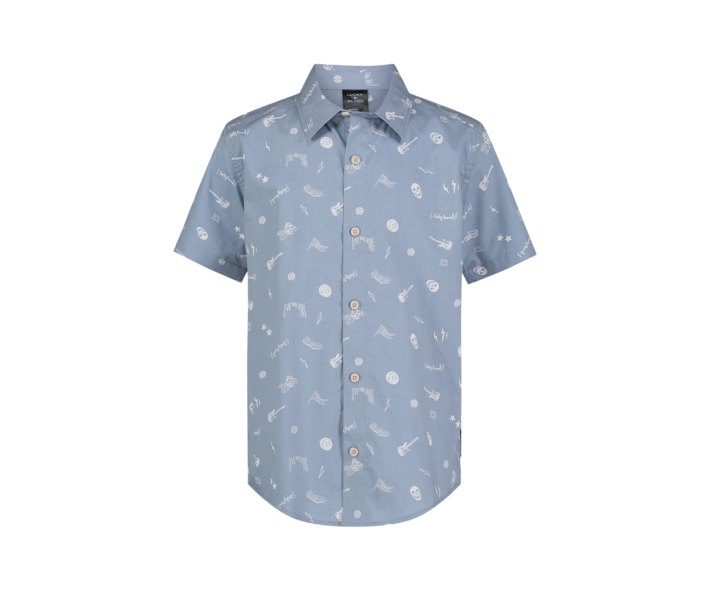 Boys 8-20 Rocker Printed Camp Shirt