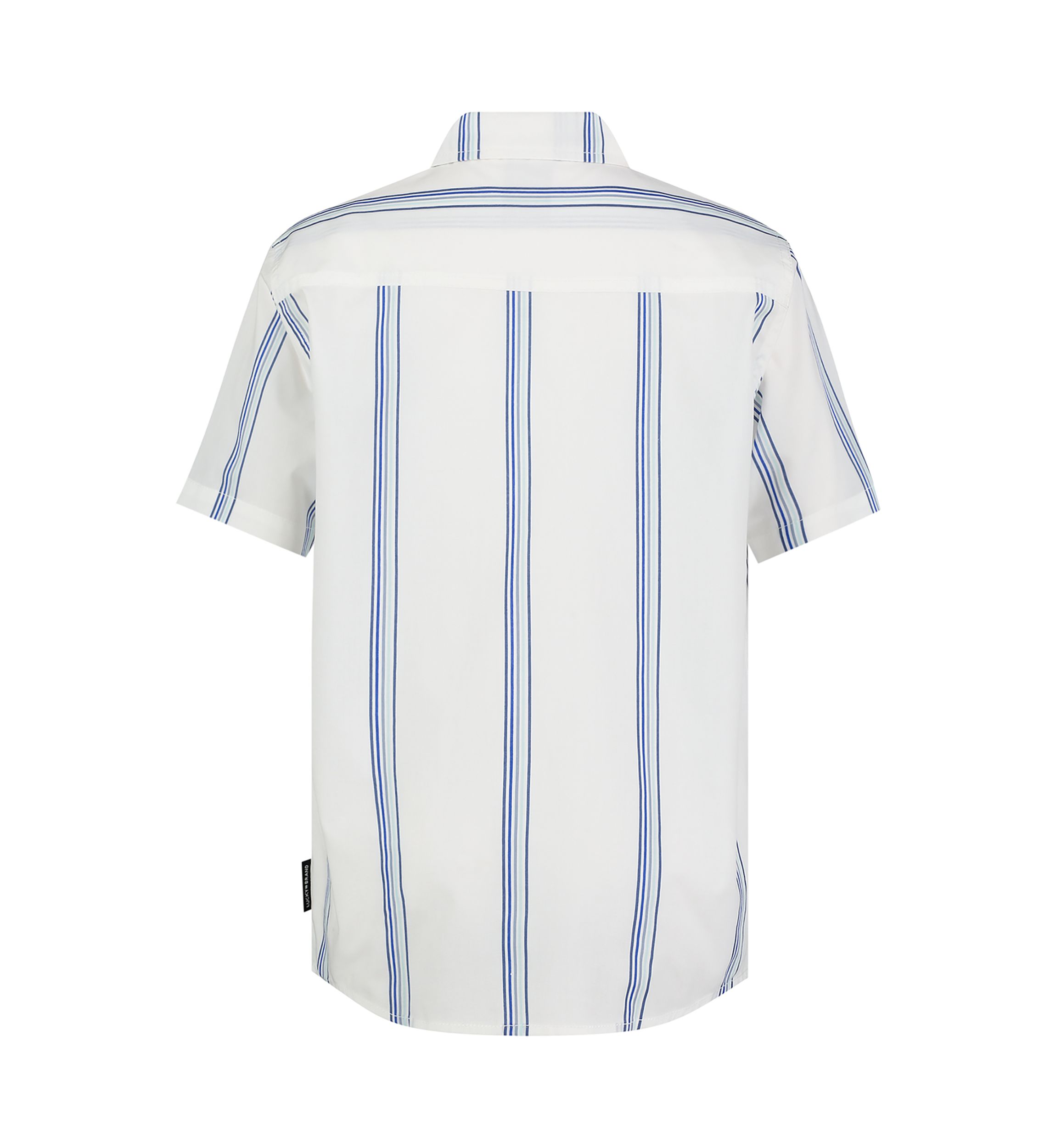 Boys 8-20 Vertical Stripe Printed Camp Shirt