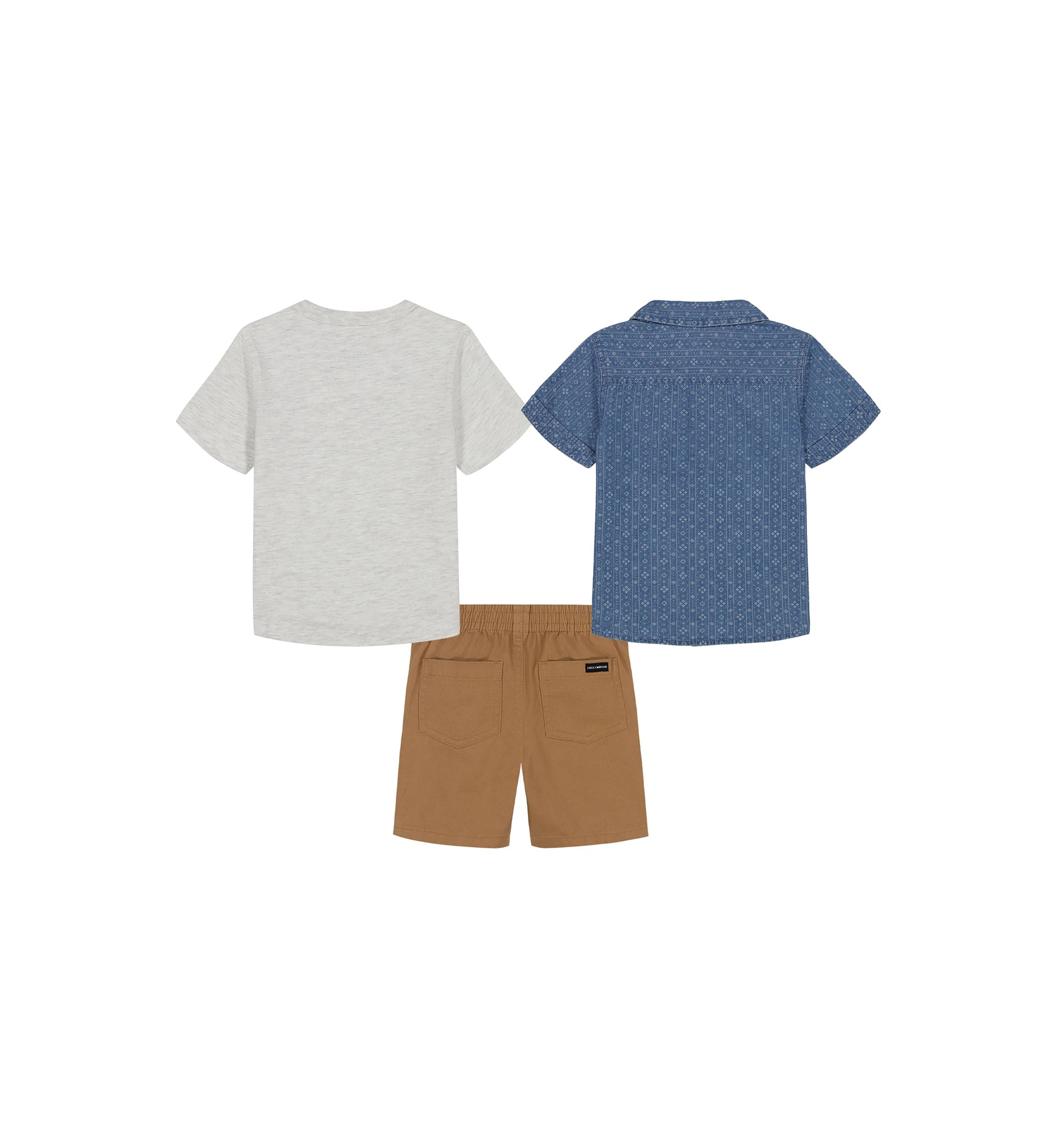 Boys 4-7 Woven Shirt and Shorts Set